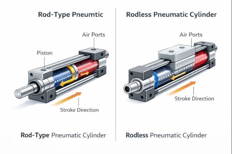 How does a rodless pneumatic cylinder work?cid=861 How does a rodless pneumatic cylinder work?cid=861