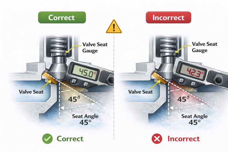 How to check valve seat angle？
