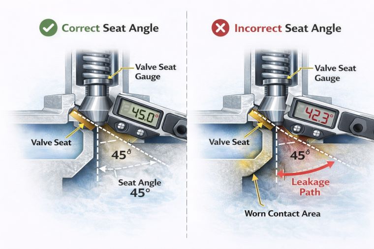 How to check valve seat angle？