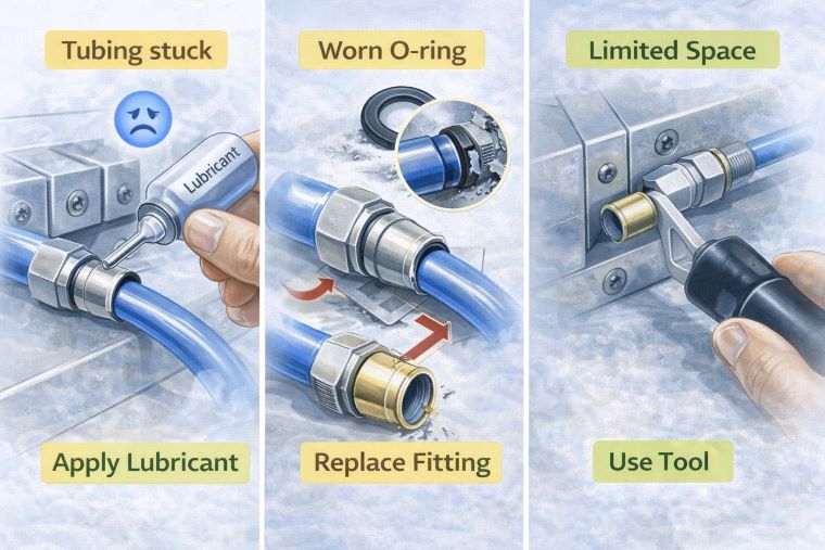 Instruction Guide for Removing Push-to-Connect Fittings in Plumbing