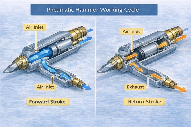 How does a pneumatic hammer work?cid=861