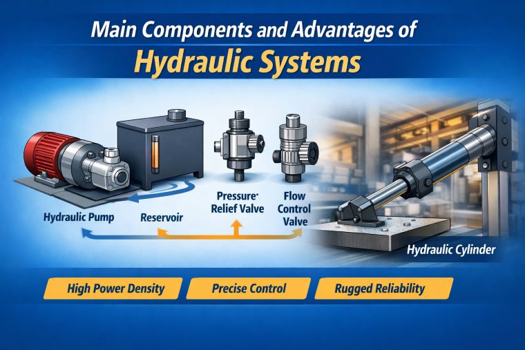 Main components and advantages of hydraulic systems
