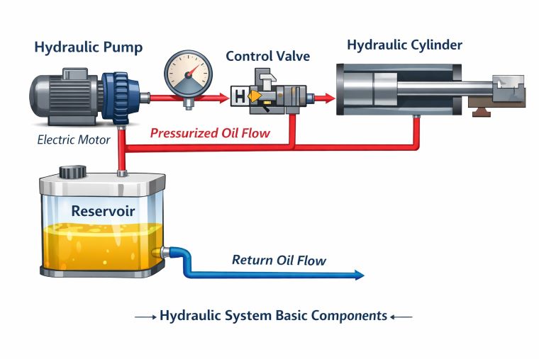 Main components and advantages of hydraulic systems