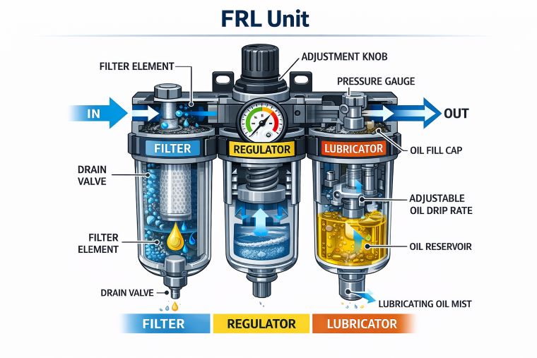 The Essential Role of FRL Units in Extending Pneumatic Equipment Lifespan