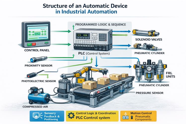 A Beginner's Guide to understand the difference about pneumatic components and automatic device