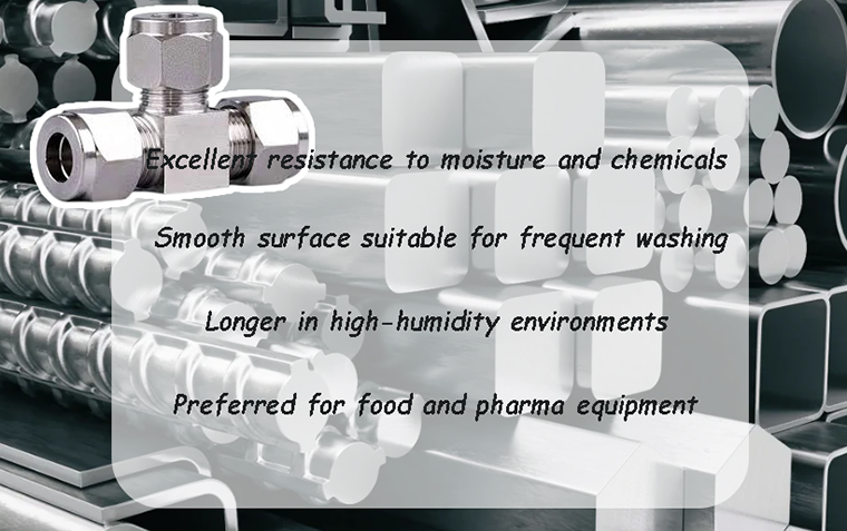 Stainless Steel Pneumatic Fittings for Food and Pharmaceutical Applications