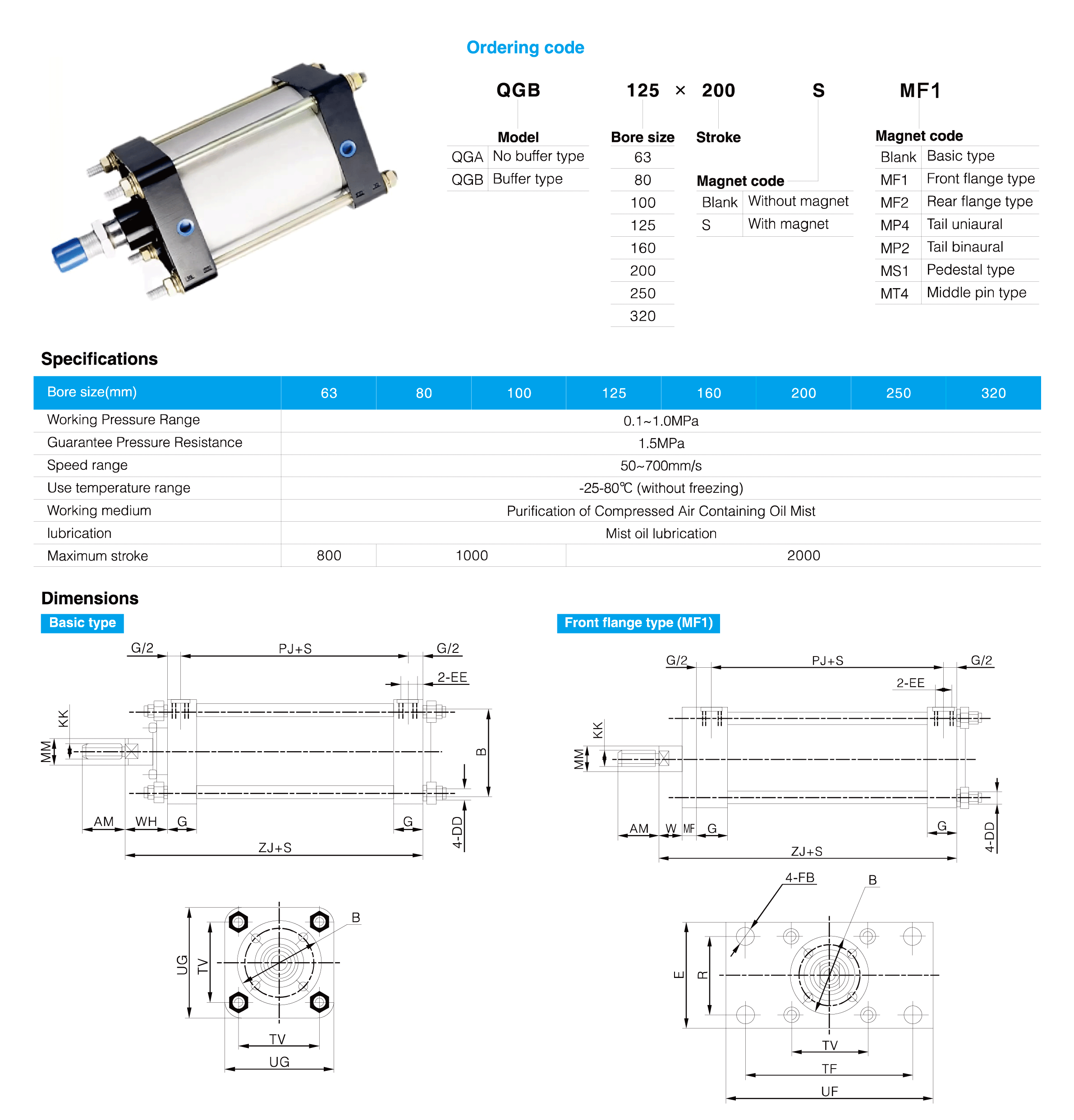 QGB Series Standard Cylinder