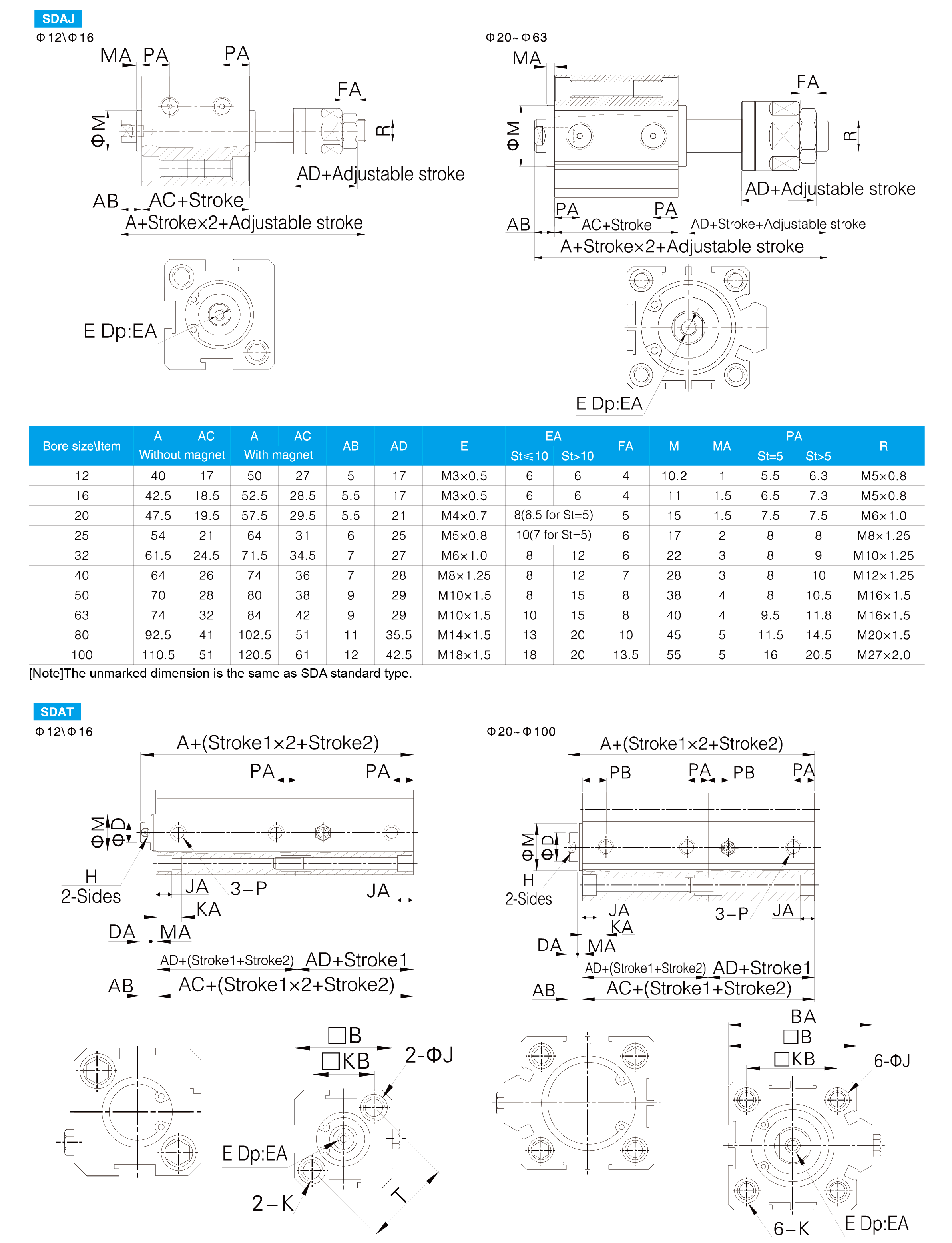 SDA Series Compact Cylinder
