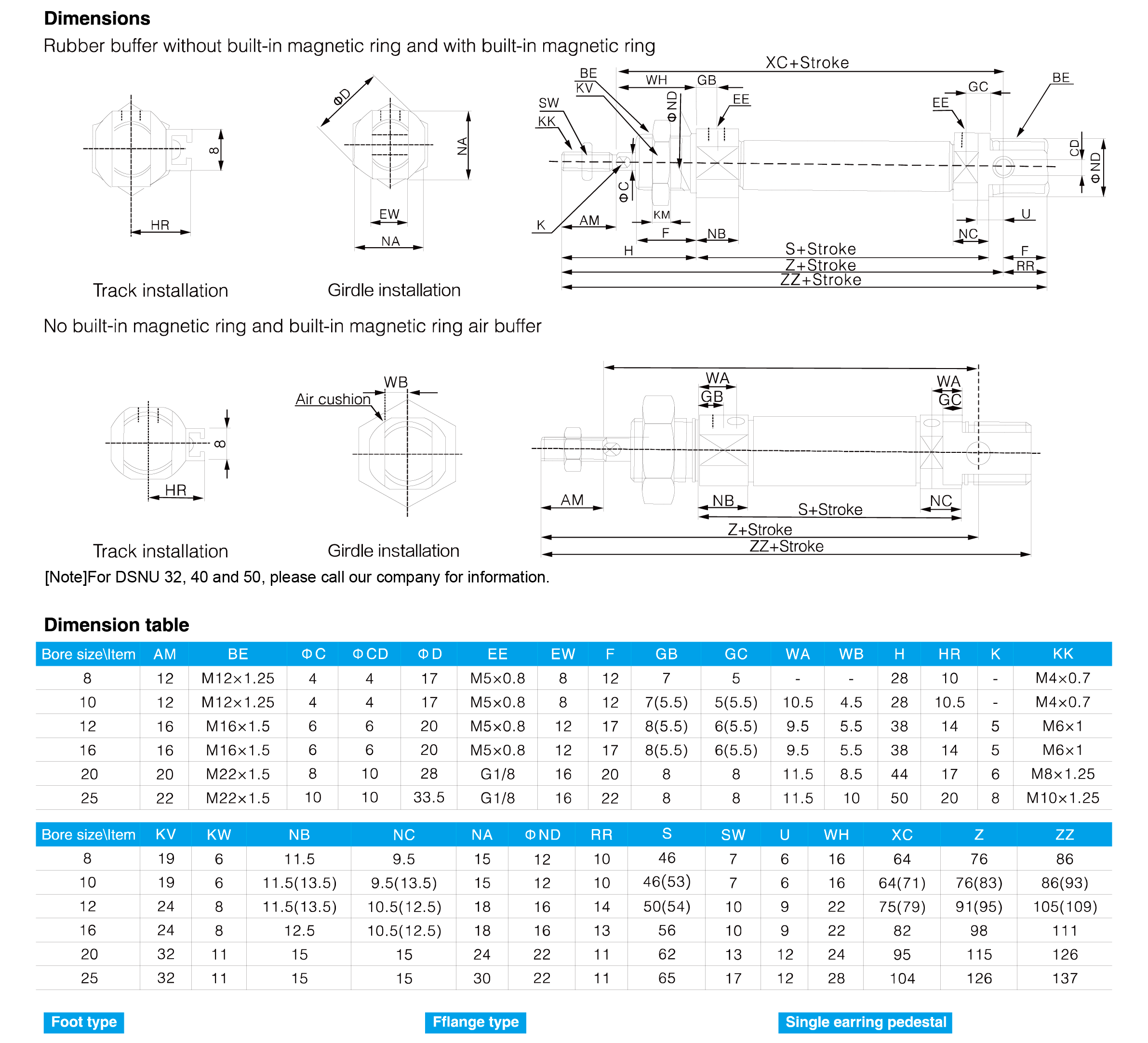 DSNU Series Stainless Steel Mini Cylinder