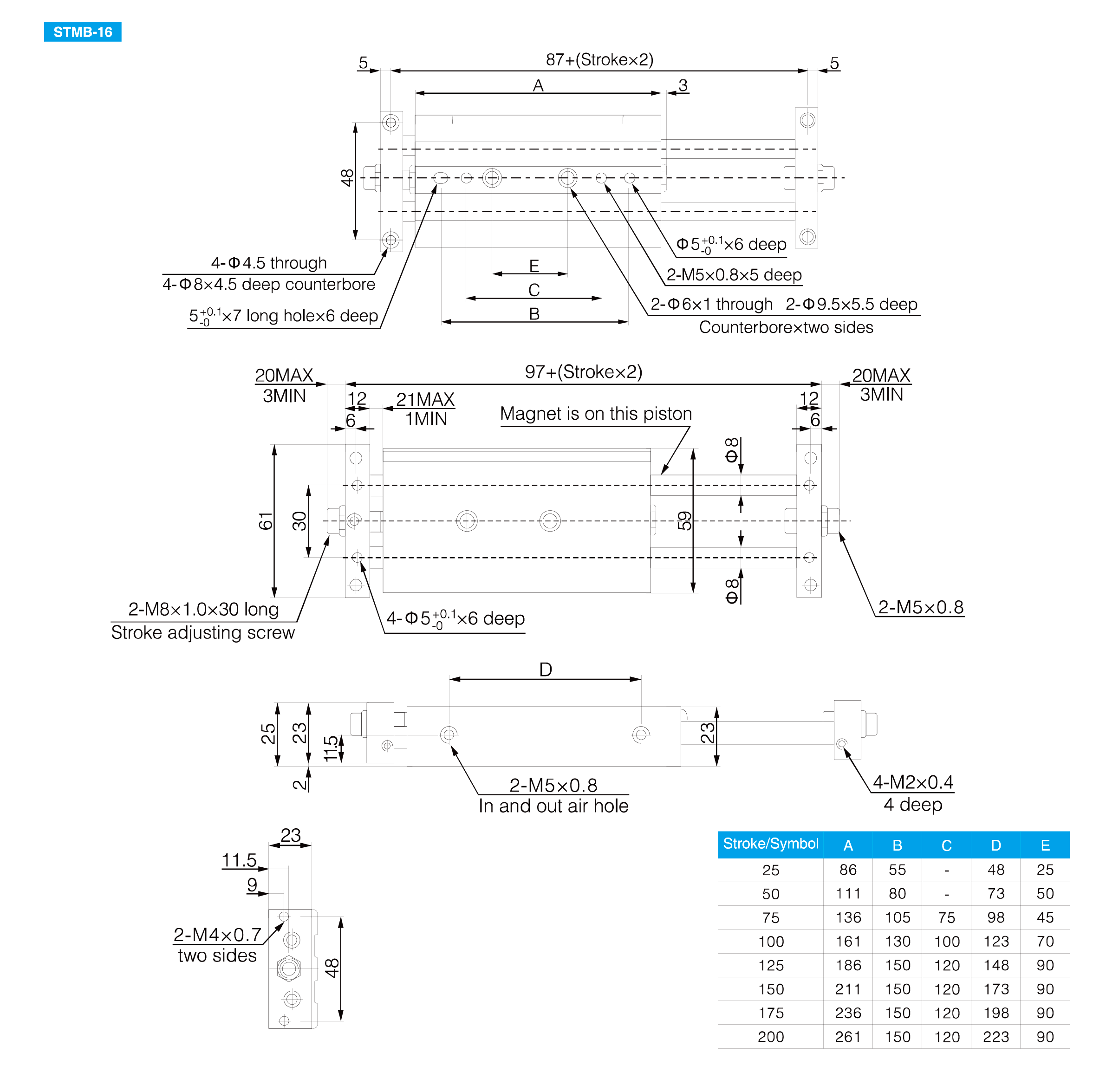 STM Series Pneumatic Slide Table