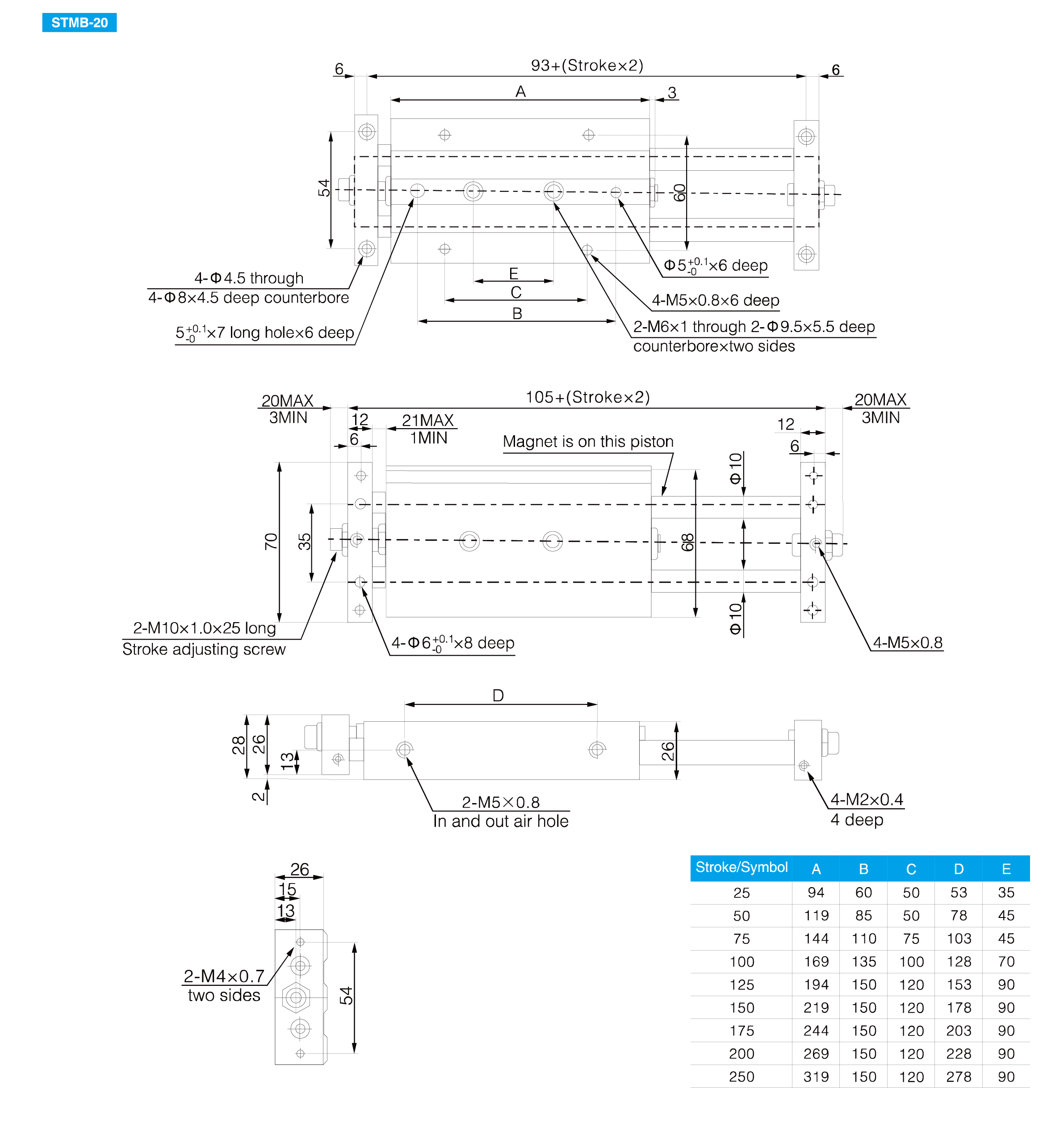 STM Series Pneumatic Slide Table