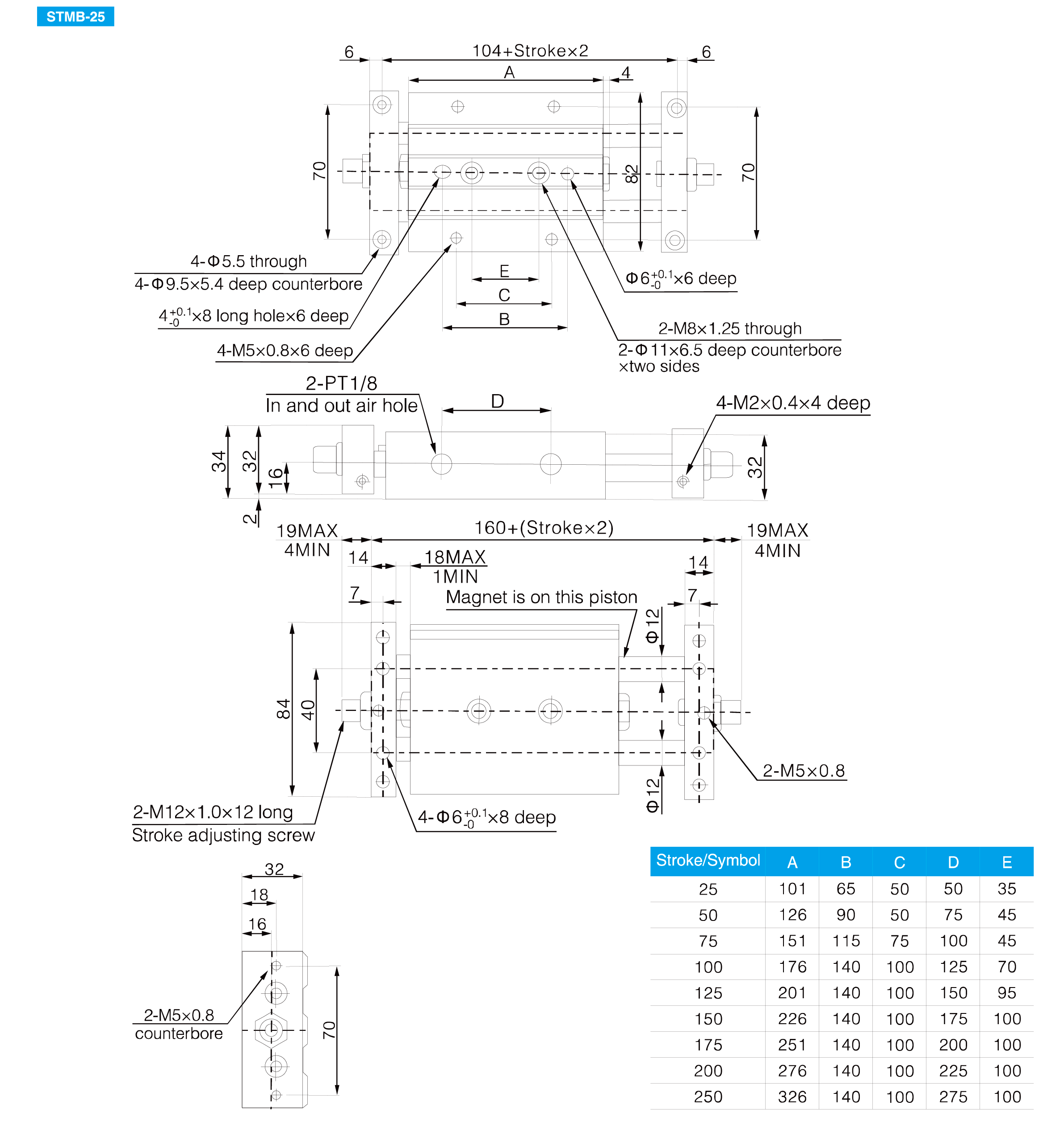 STM Series Pneumatic Slide Table