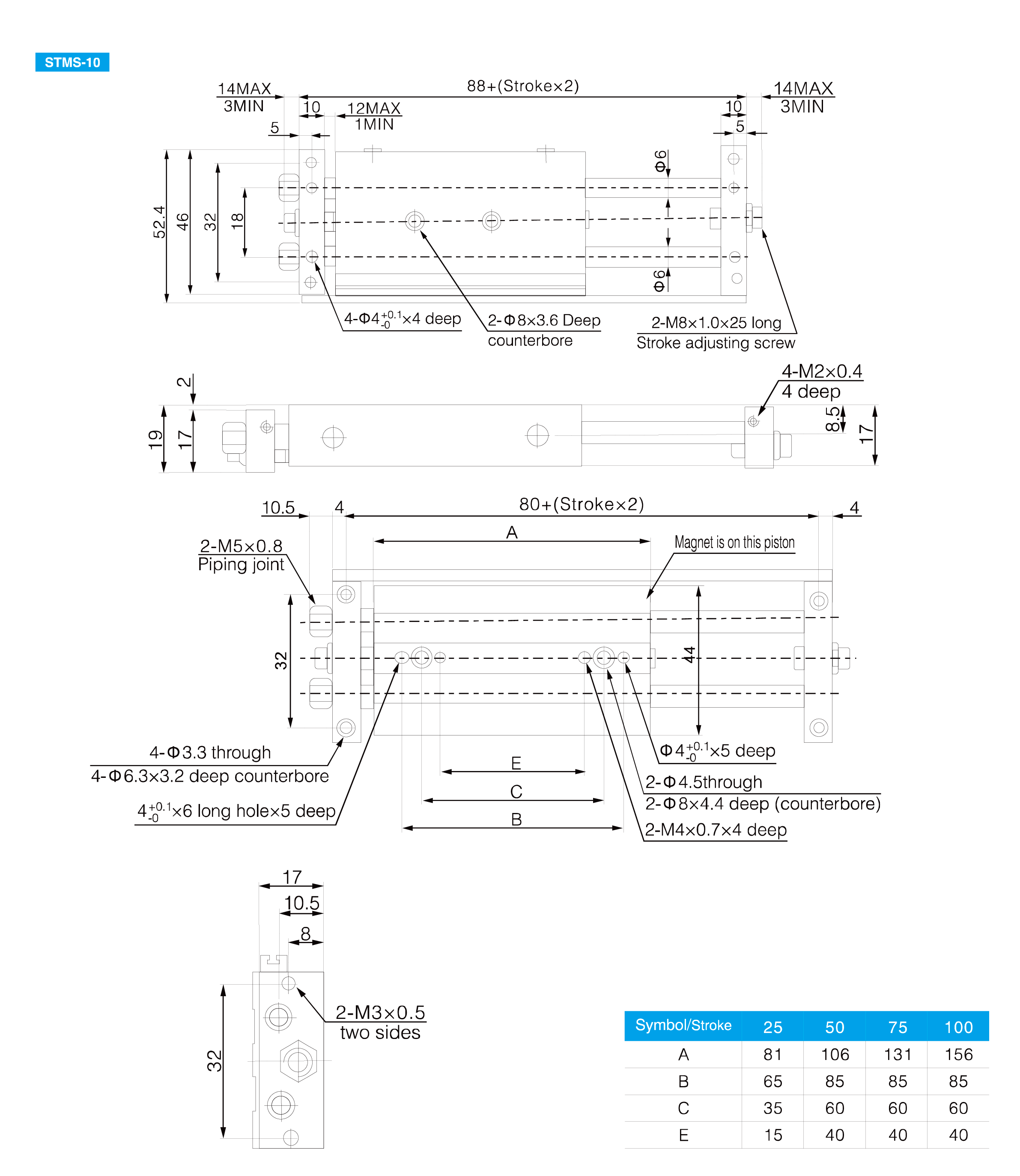 STM Series Pneumatic Slide Table