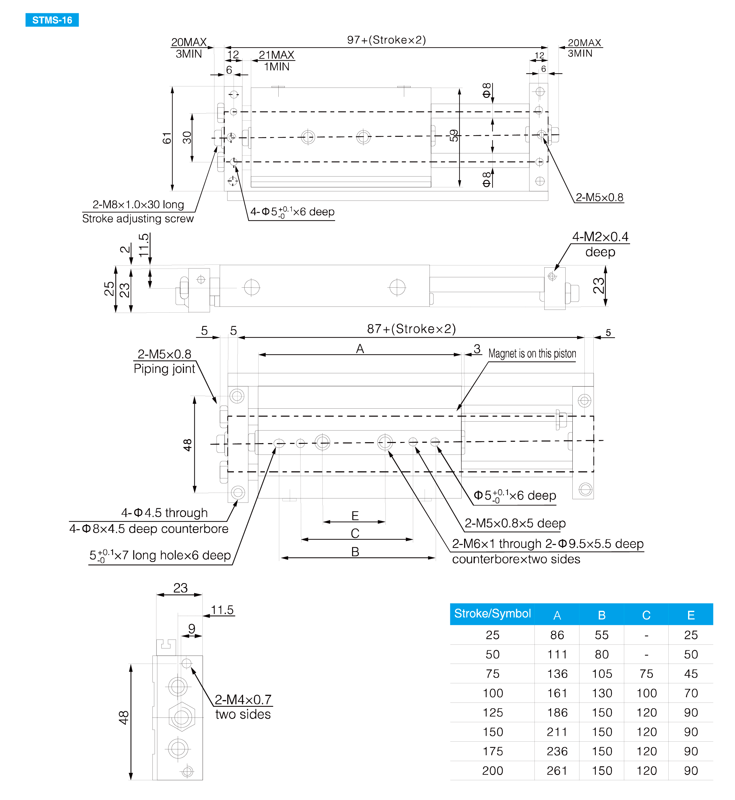 STM Series Pneumatic Slide Table