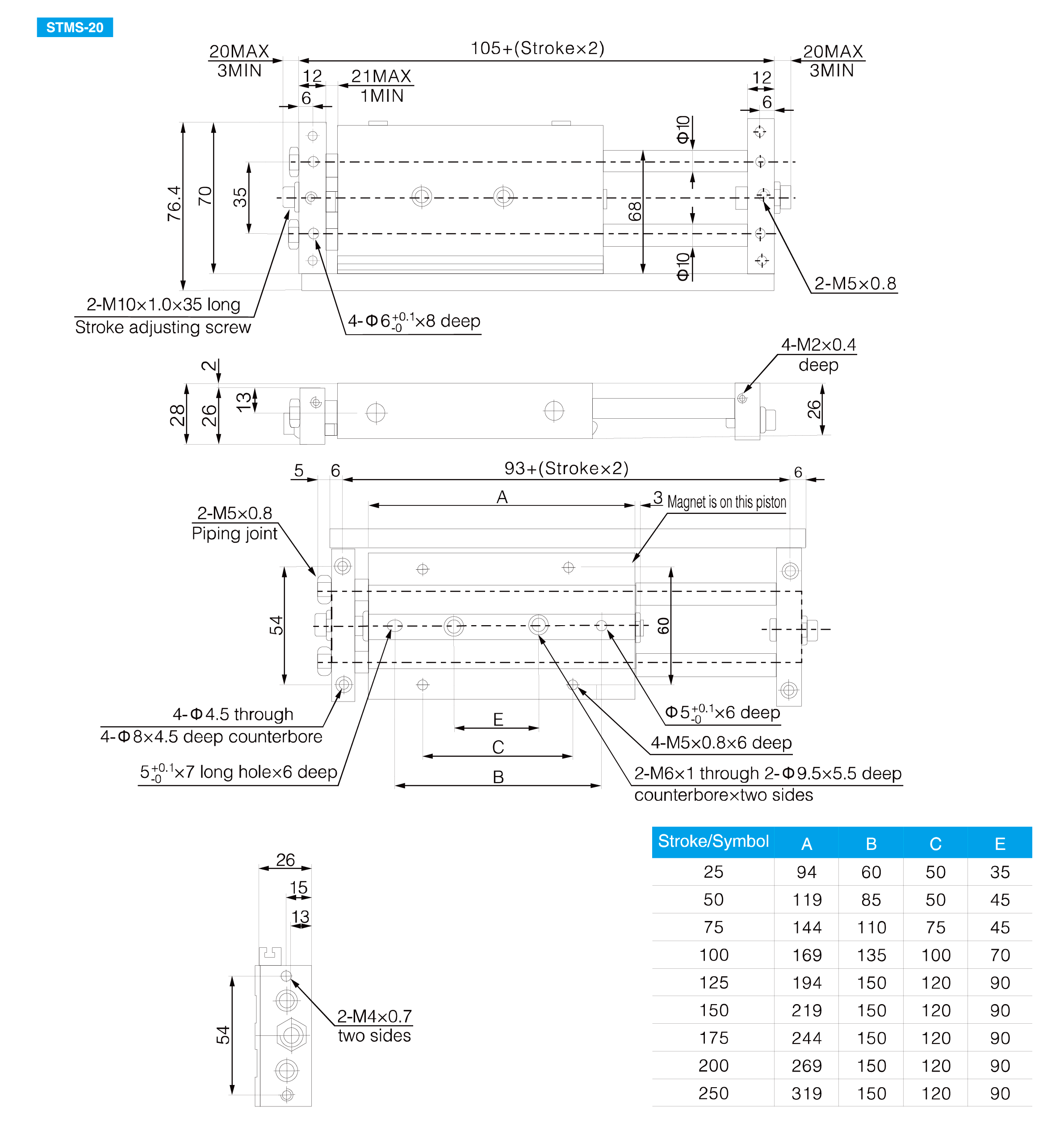 STM Series Pneumatic Slide Table