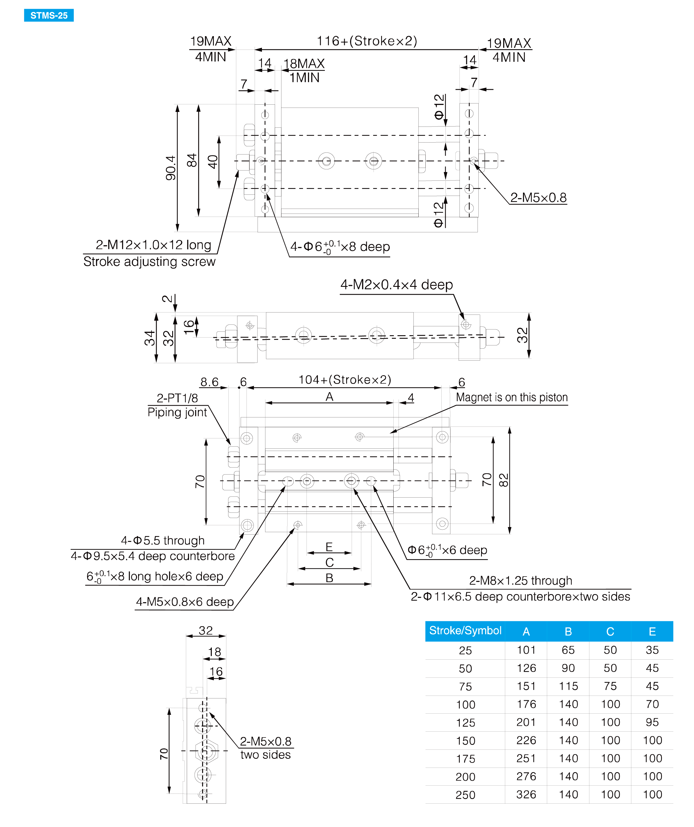 STM Series Pneumatic Slide Table