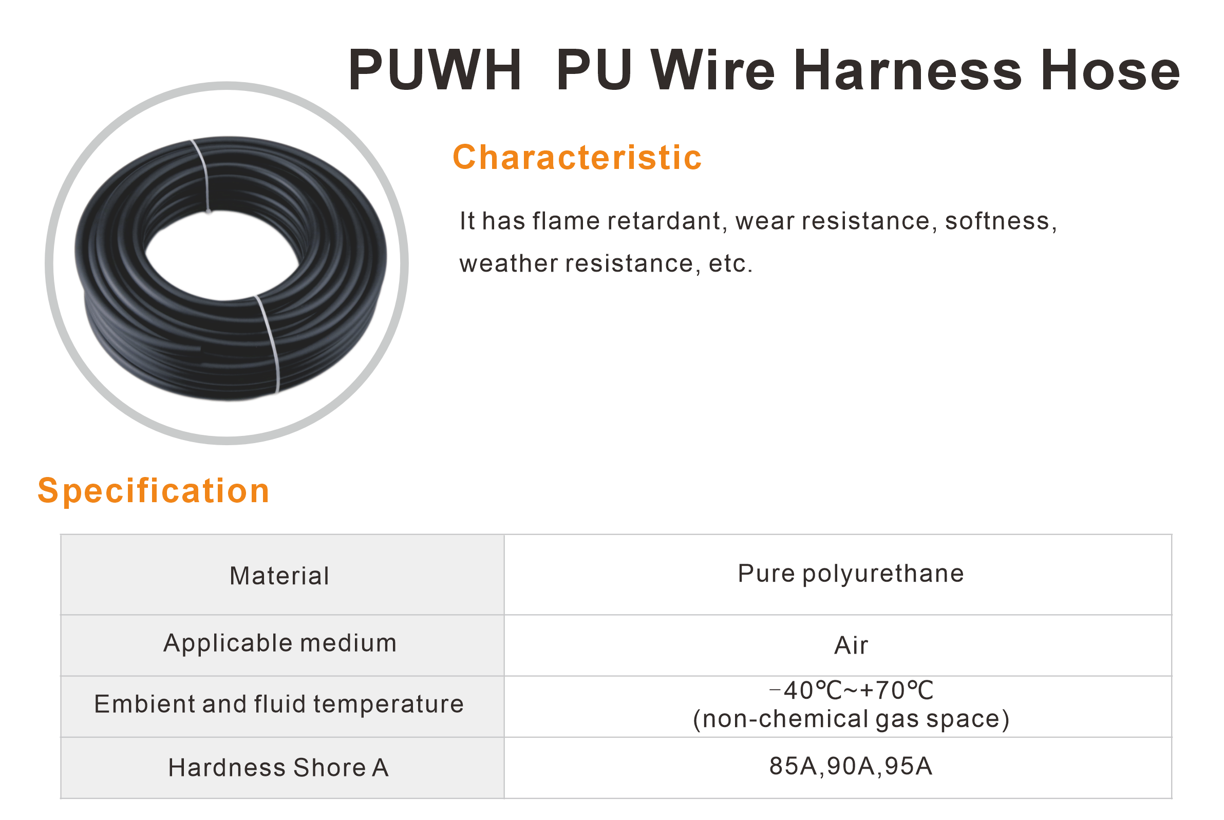 PUWH  PU Wire Harness Hose