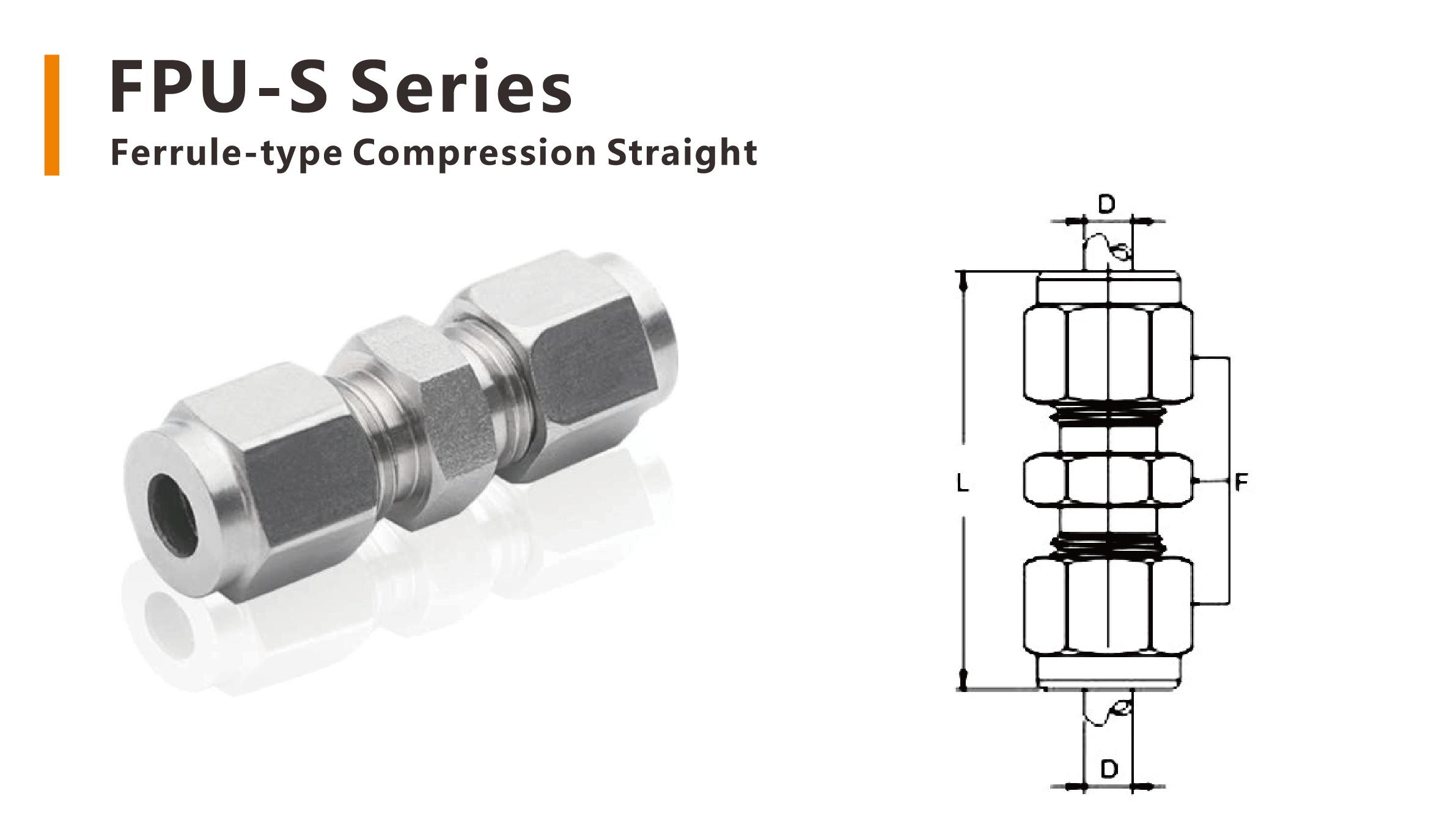 Stainless Steel Push-in Fittings – Ferrule-Type Compression Series