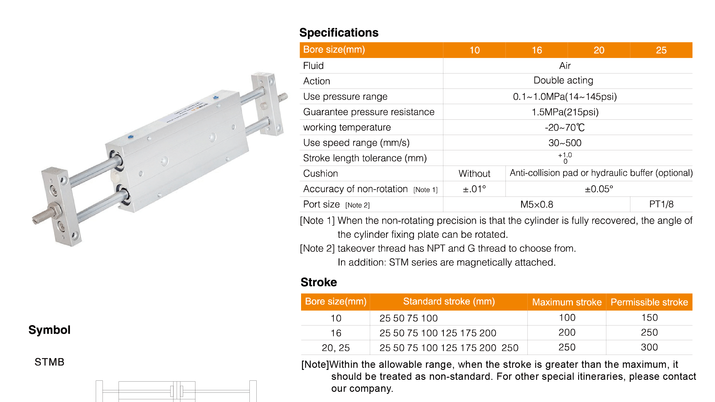 STM Series Pneumatic Slide Table