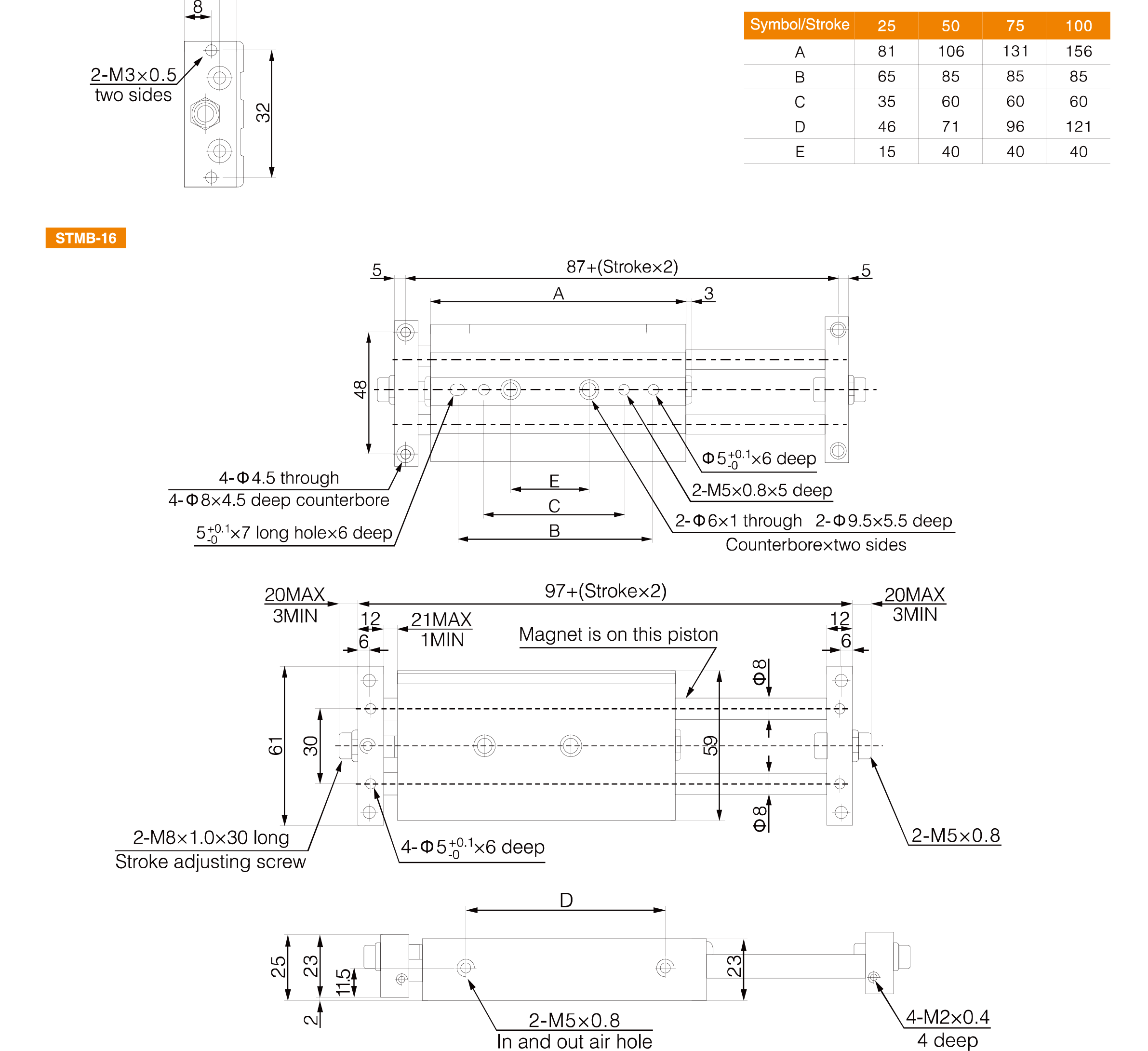 STM Series Pneumatic Slide Table