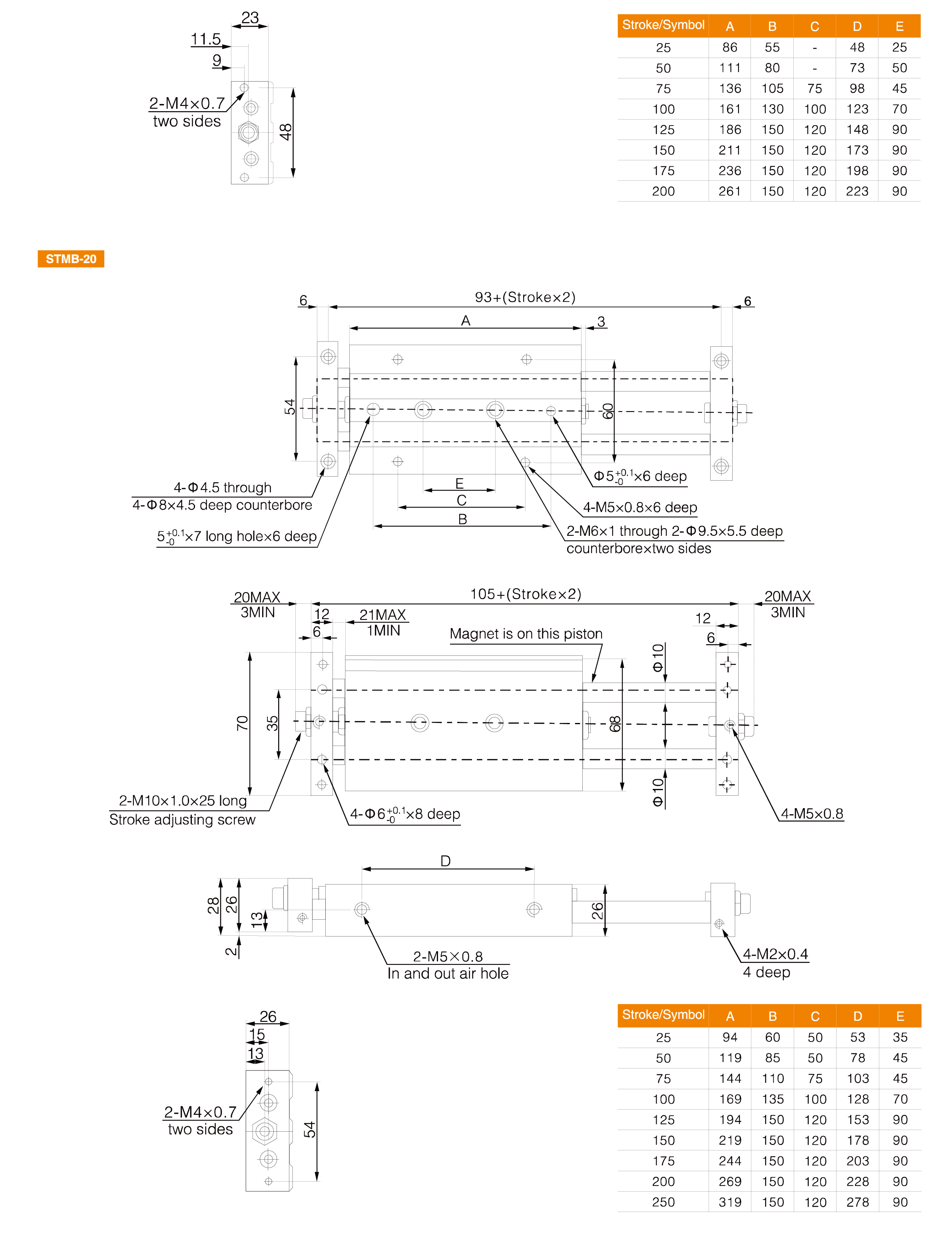 STM Series Pneumatic Slide Table