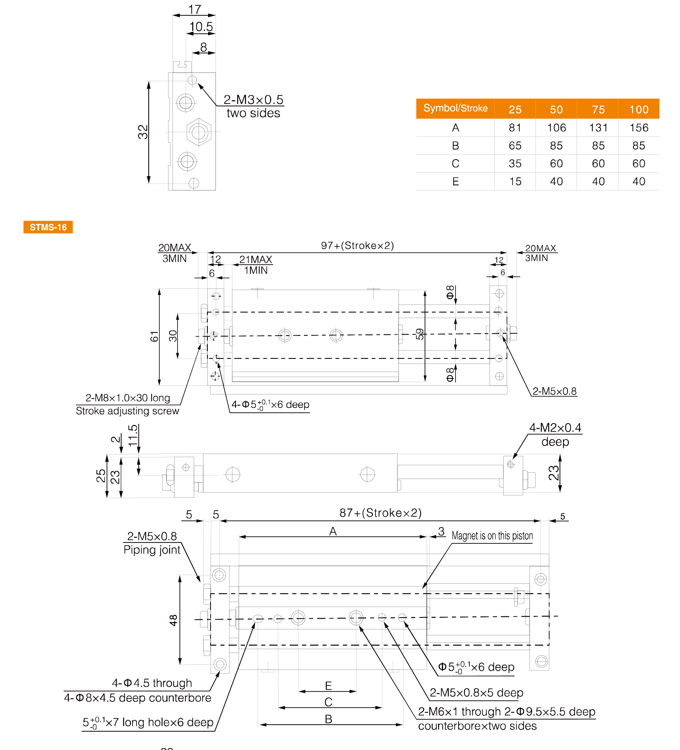 STM Series Pneumatic Slide Table