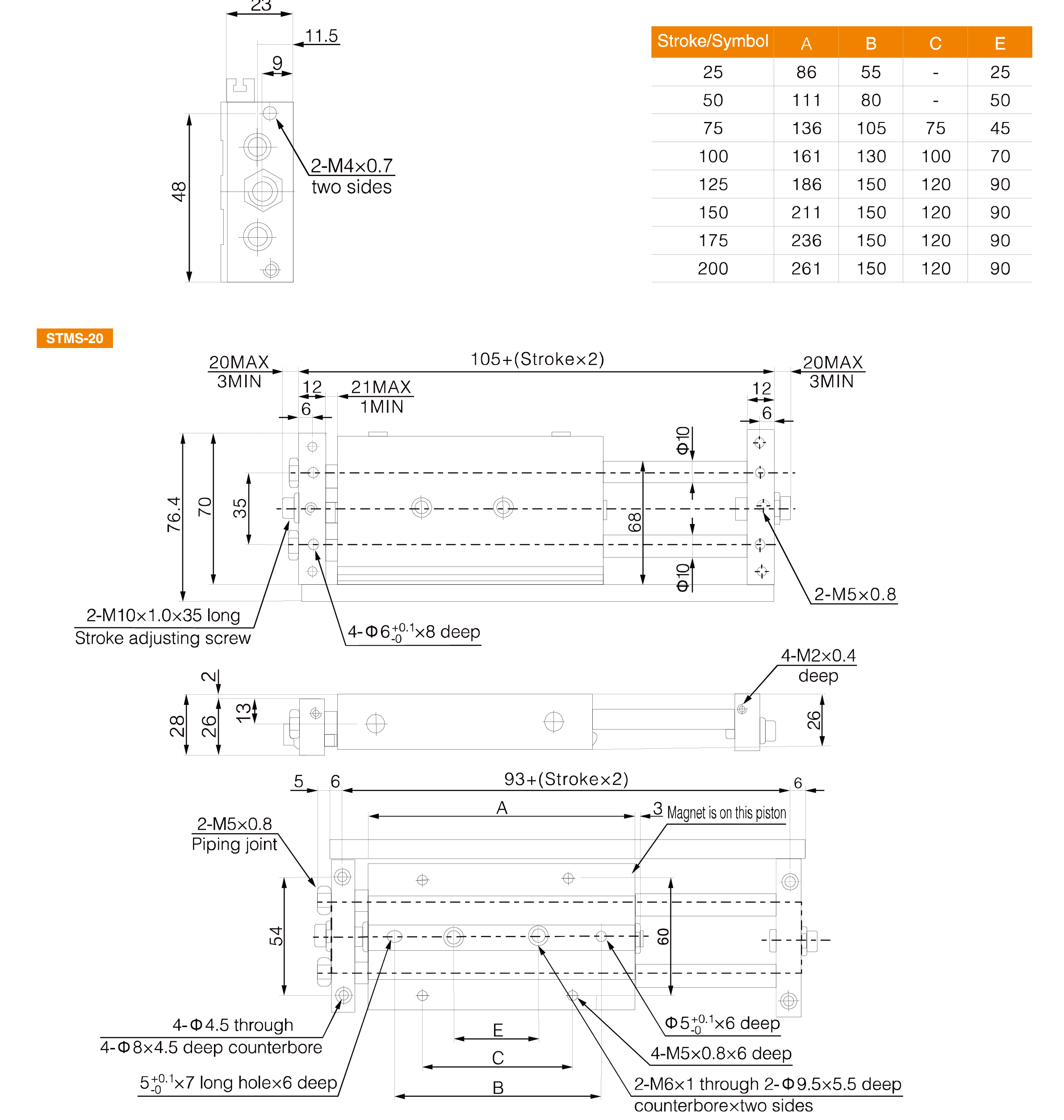 STM Series Pneumatic Slide Table