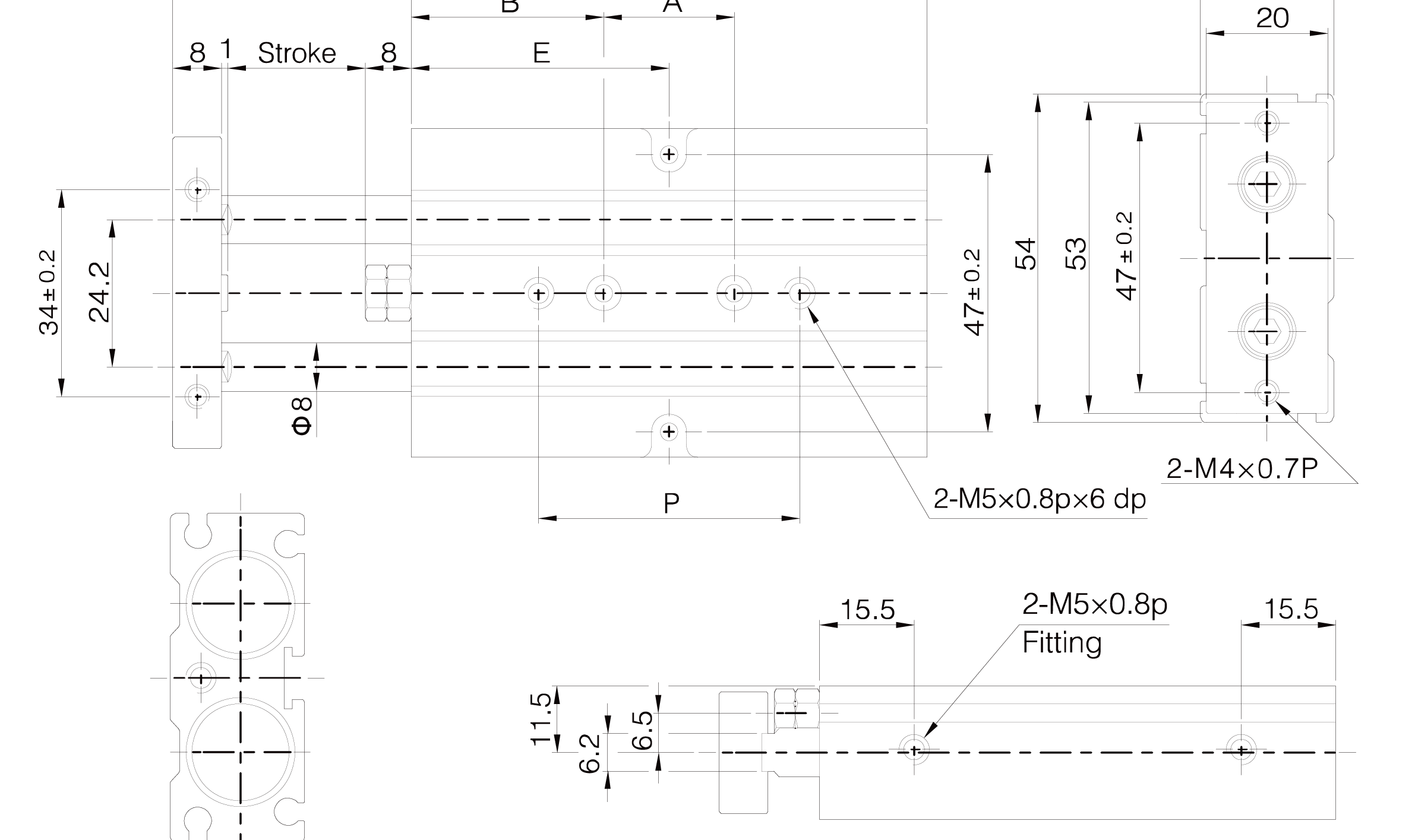 TD Series Dual Rod Cylinder TD Series Dual Rod Cylinder