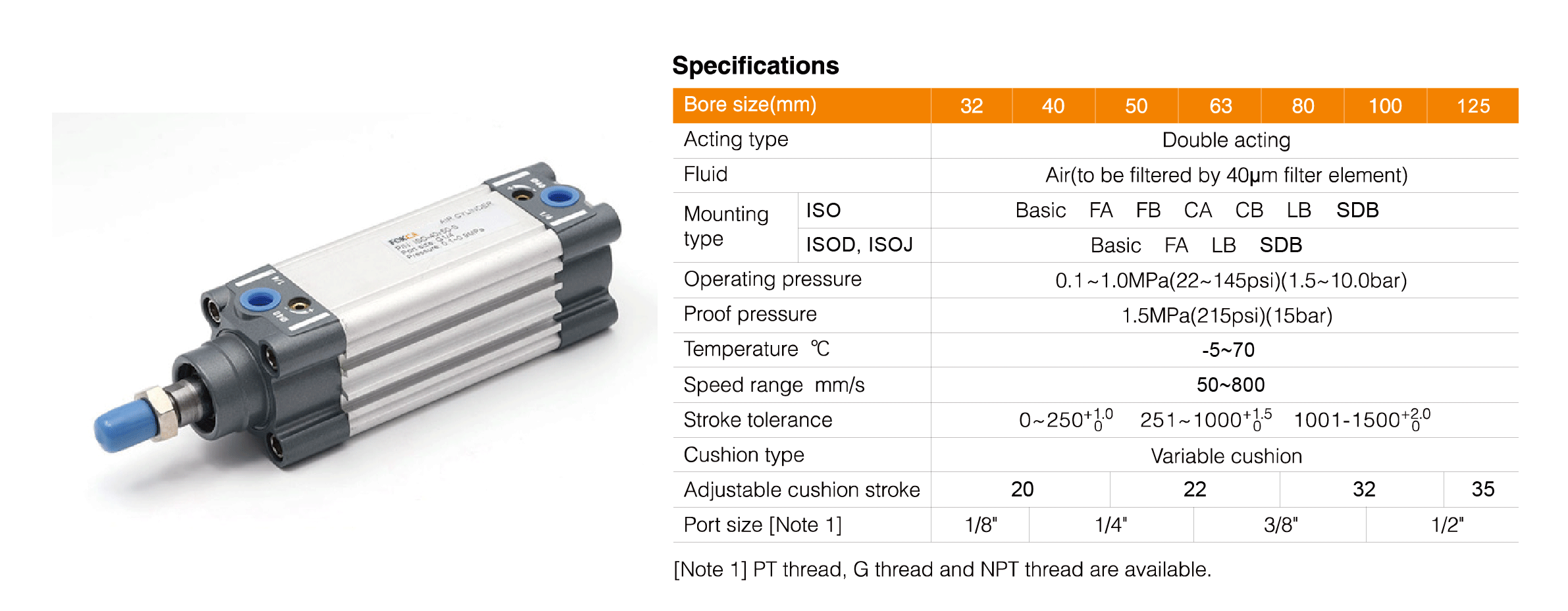 ISO Series Standard Cylinder(Tie-Rod)