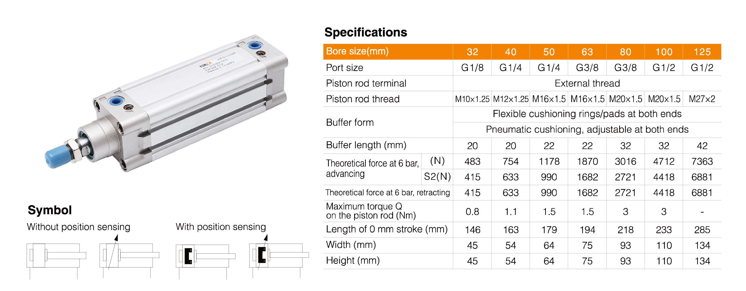 DNC Series Standard Cylinder DNC Series Standard Cylinder