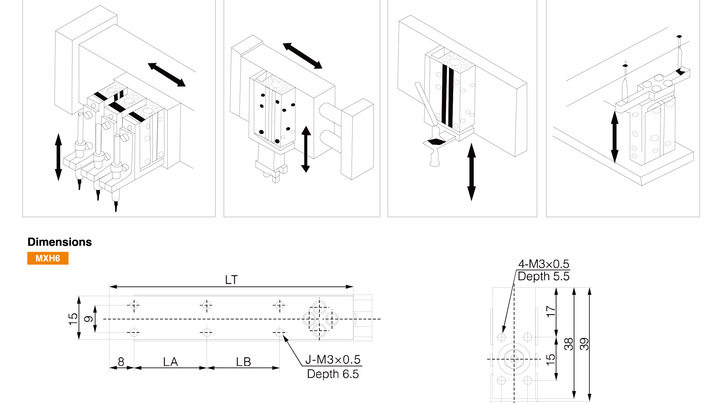 MXH Series Compact Slide Table