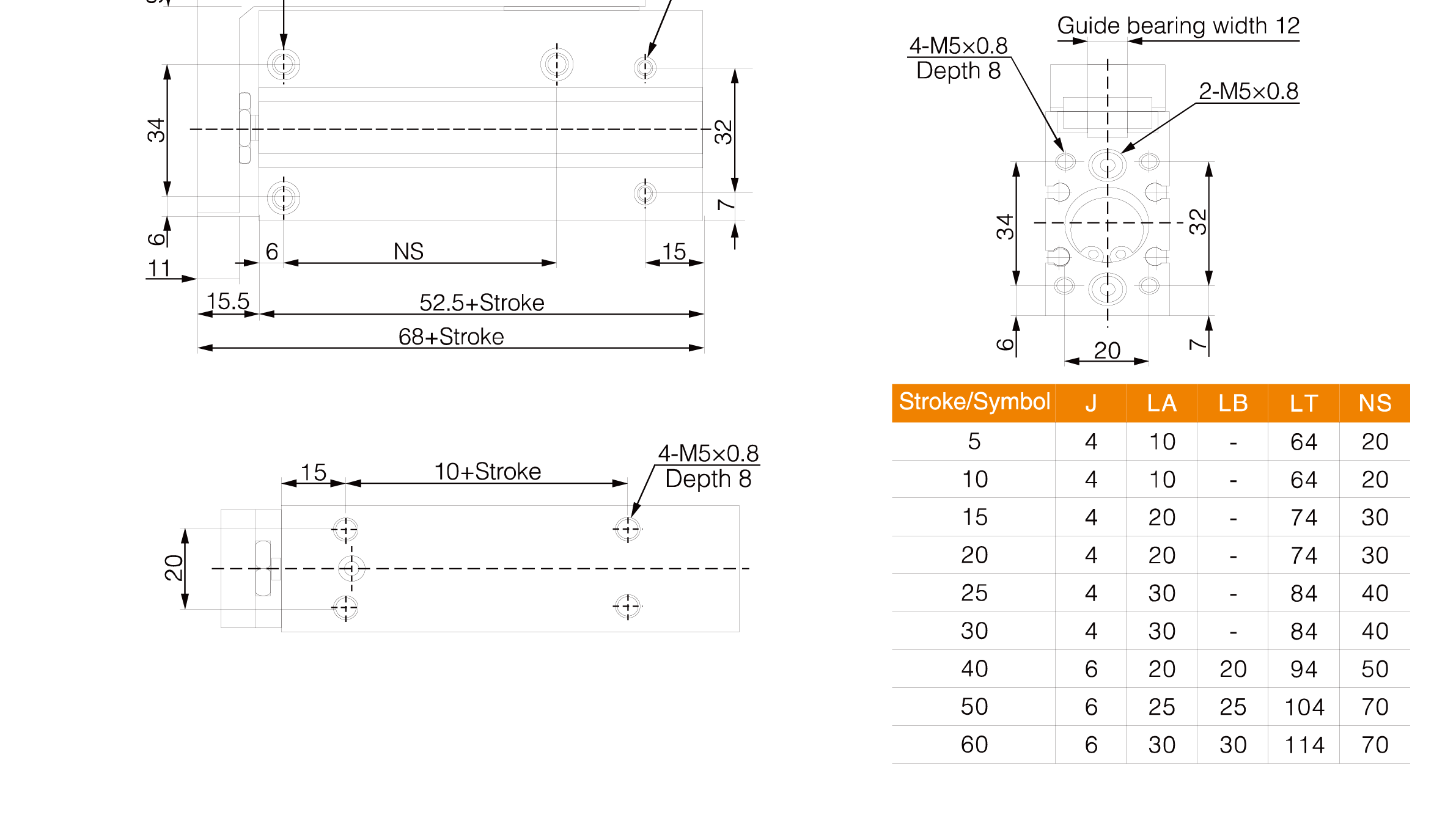 MXH Series Compact Slide Table