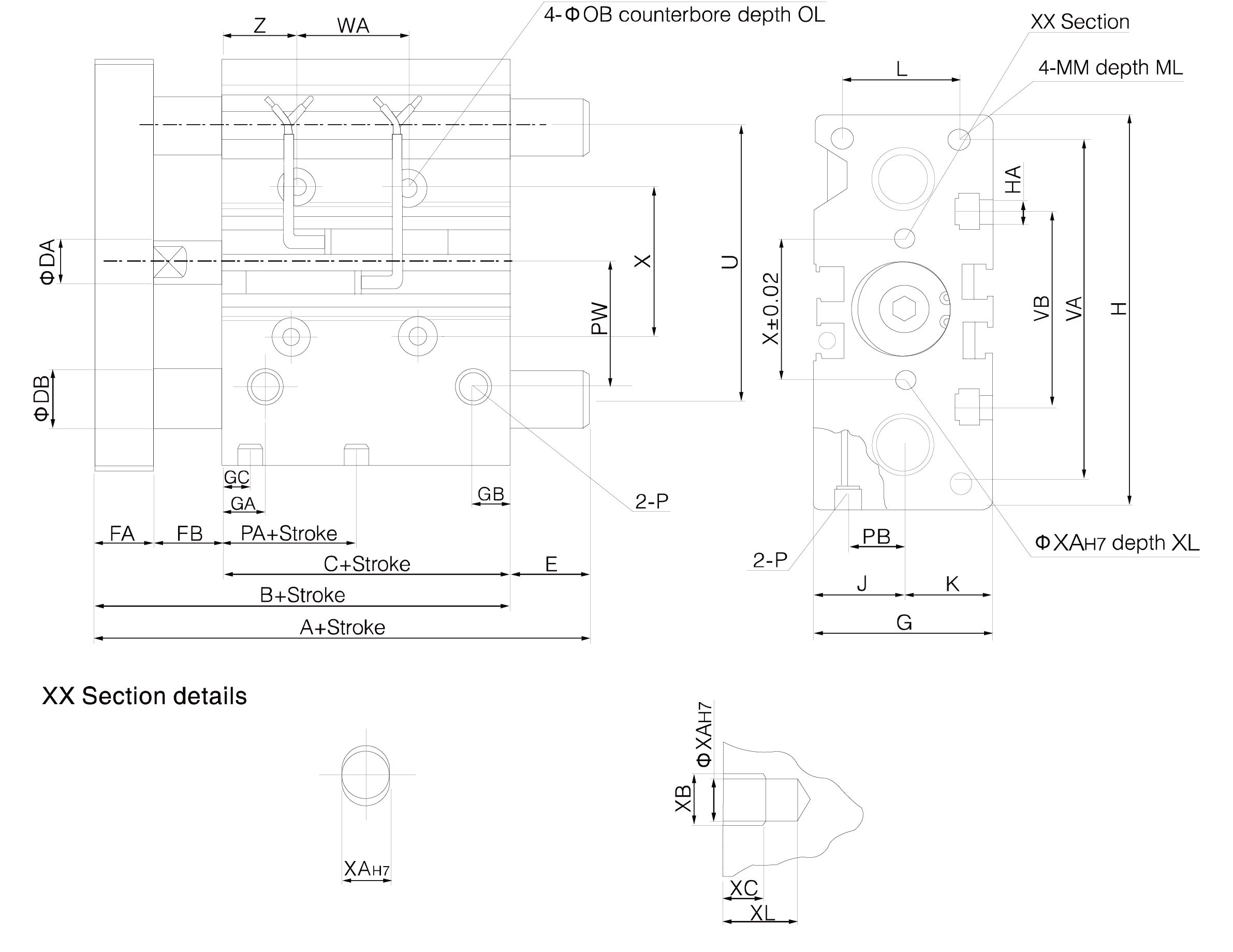 MGP Series Compact Guide Cylinder MGP Series Compact Guide Cylinder