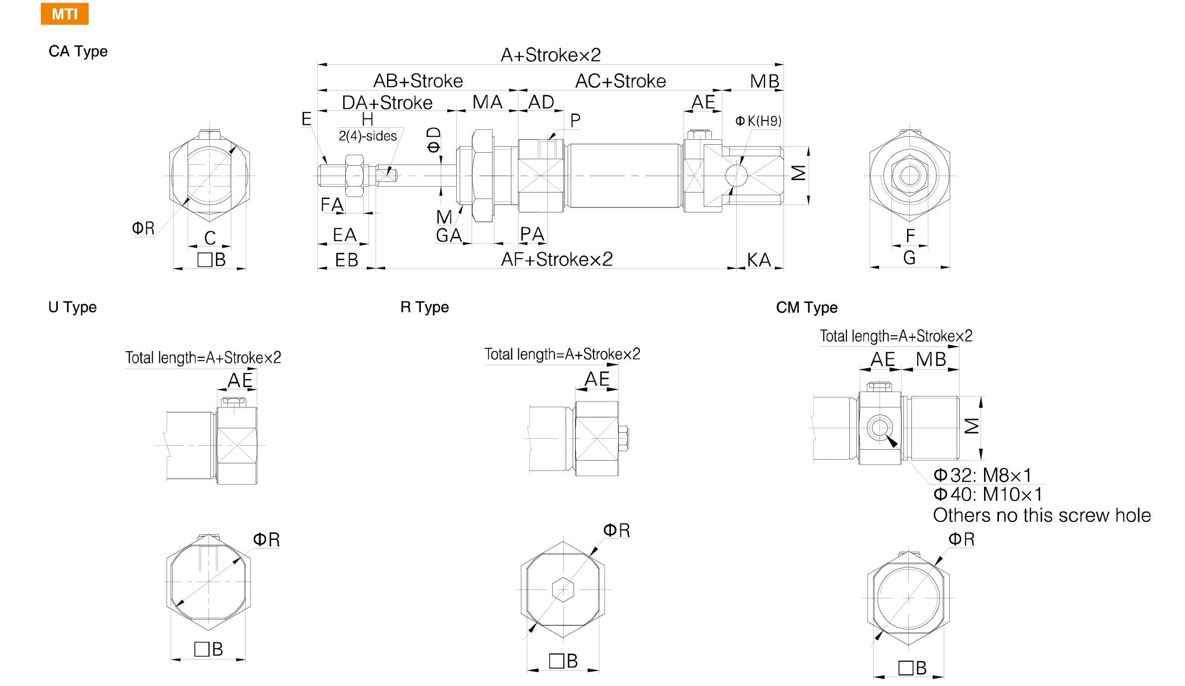 MI Series Stainless Steel Mini Cylinder