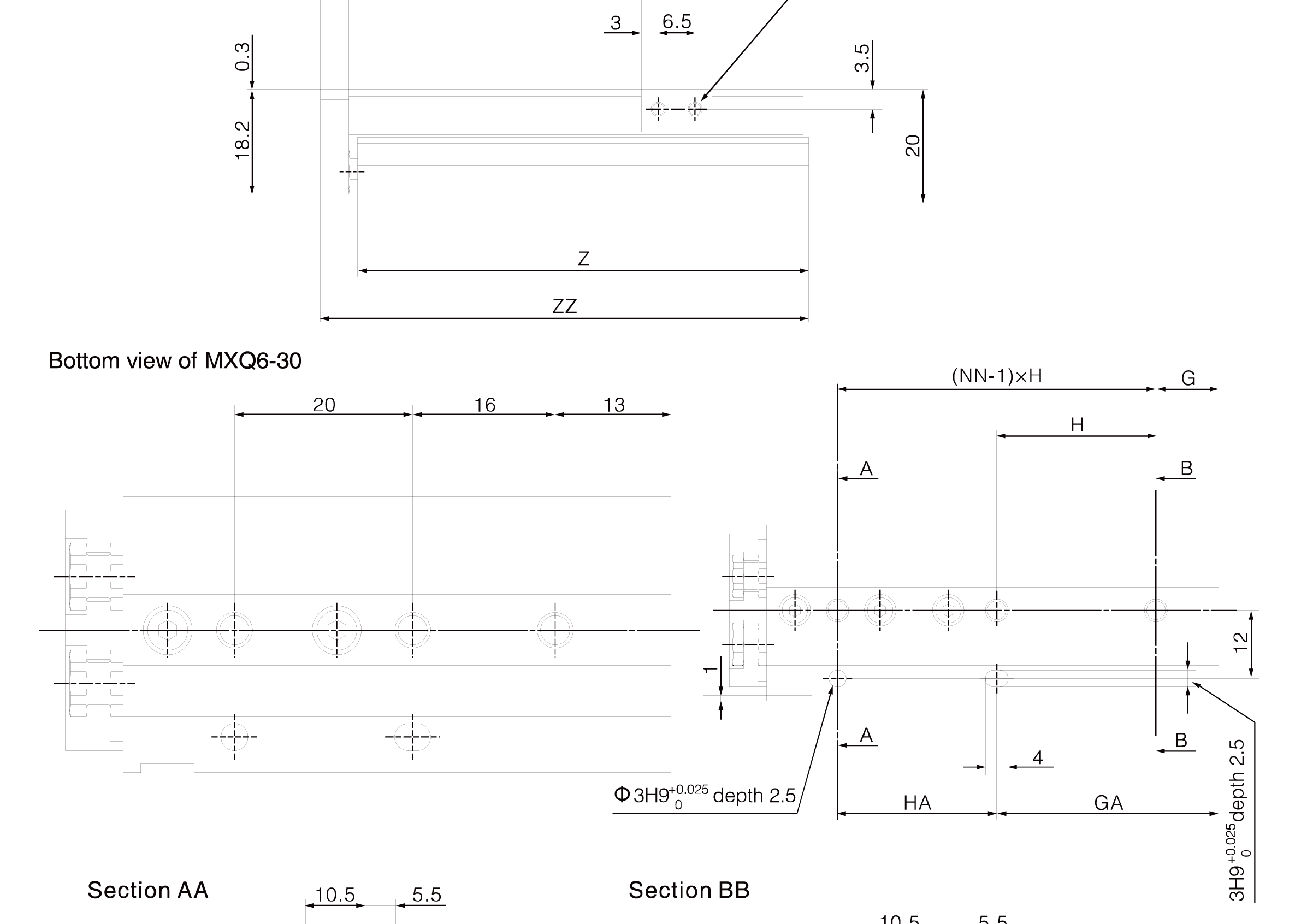 MXQ Series Air Slide Table