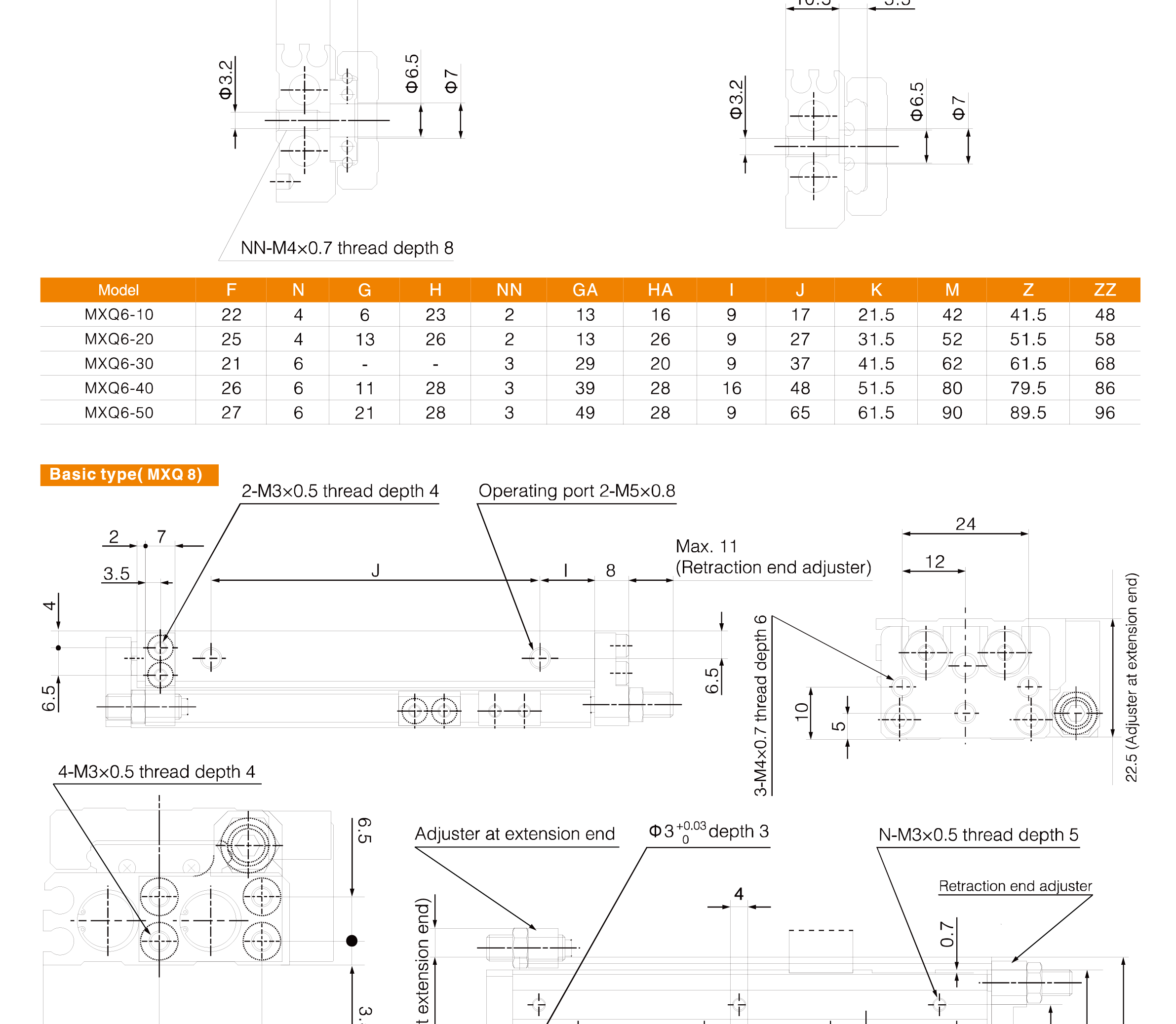 MXQ Series Air Slide Table