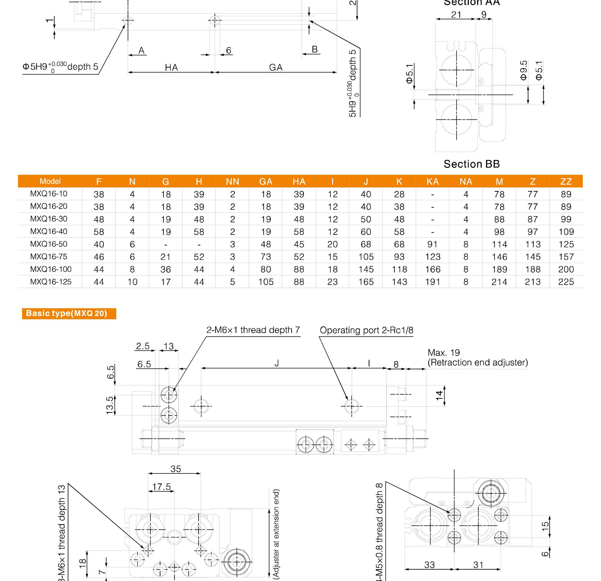MXQ Series Air Slide Table
