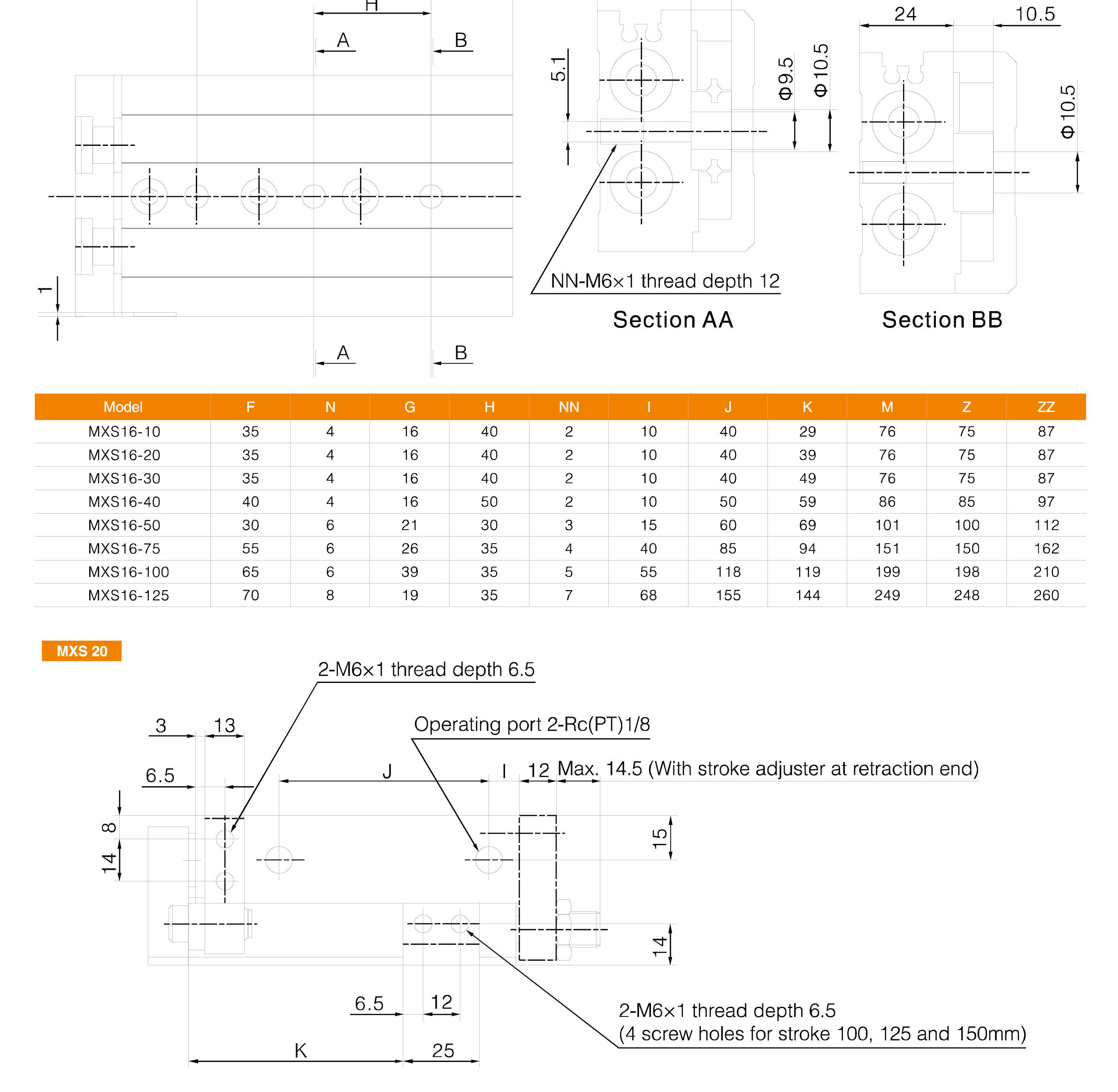 MXS Series Air Slide Table