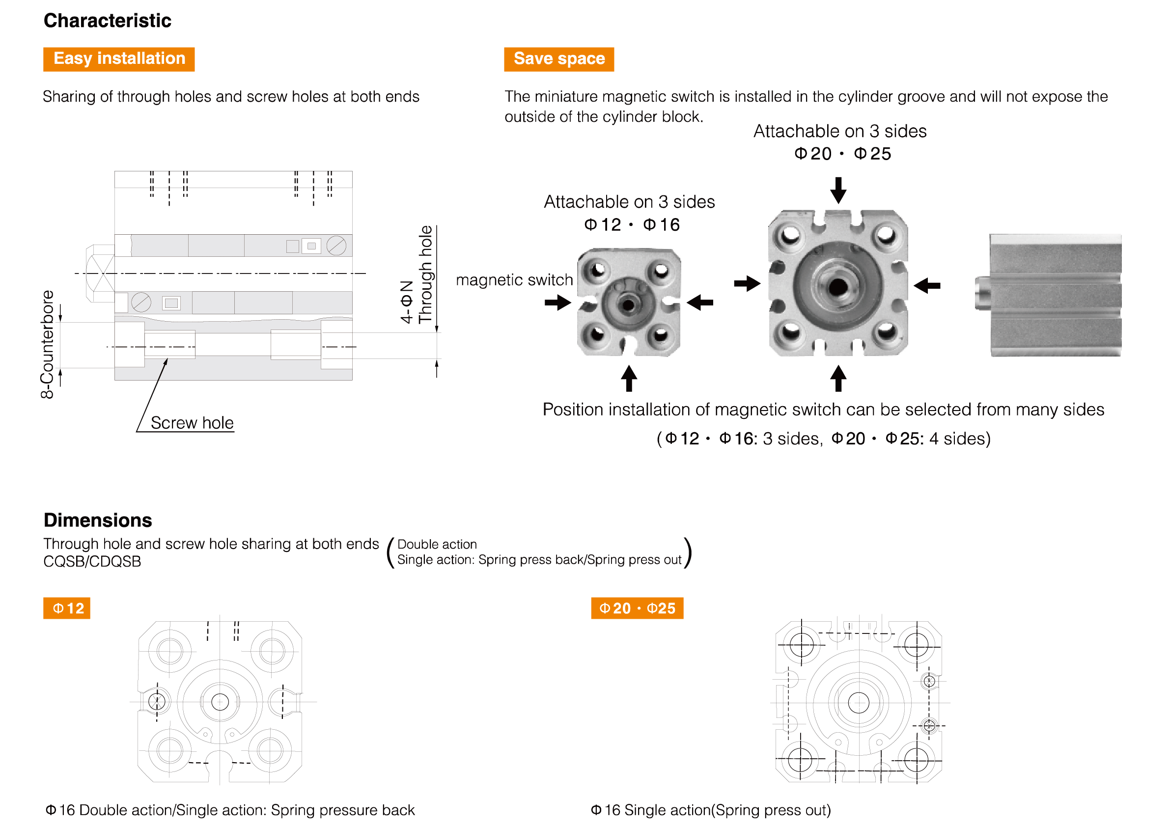 CQS Series Compact Cylinder CQS Series Compact Cylinder
