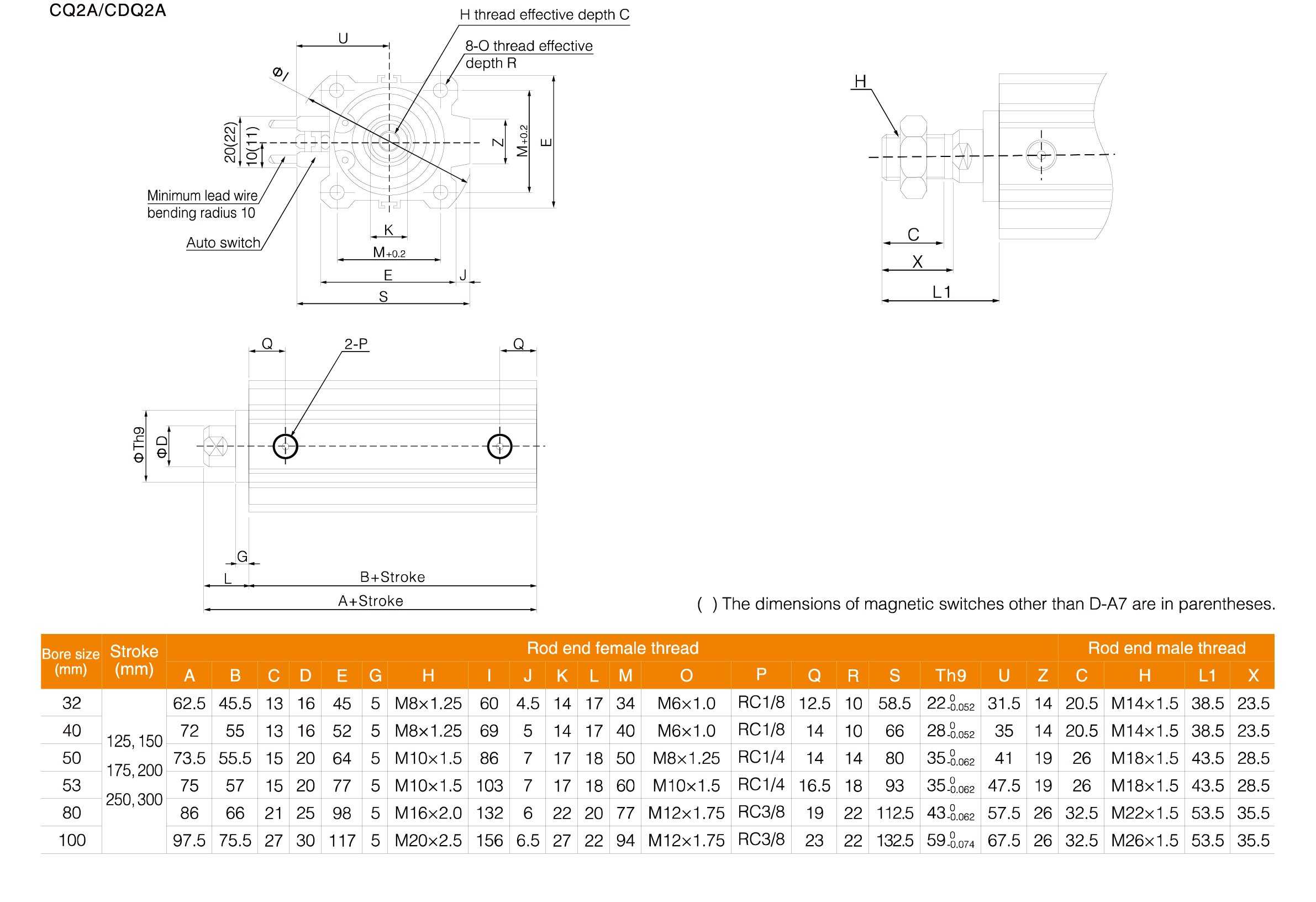 CQ2 Series Compact Cylinder(Long Stroke) CQ2 Series Compact Cylinder(Long Stroke)