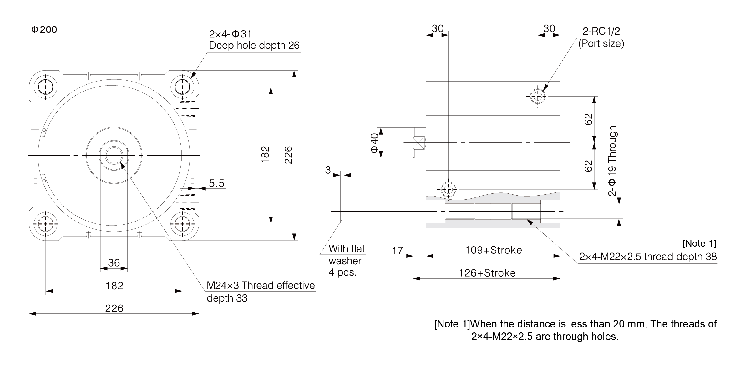 CQ2 Series Compact Cylinder(Large Bore Size) CQ2 Series Compact Cylinder(Large Bore Size)