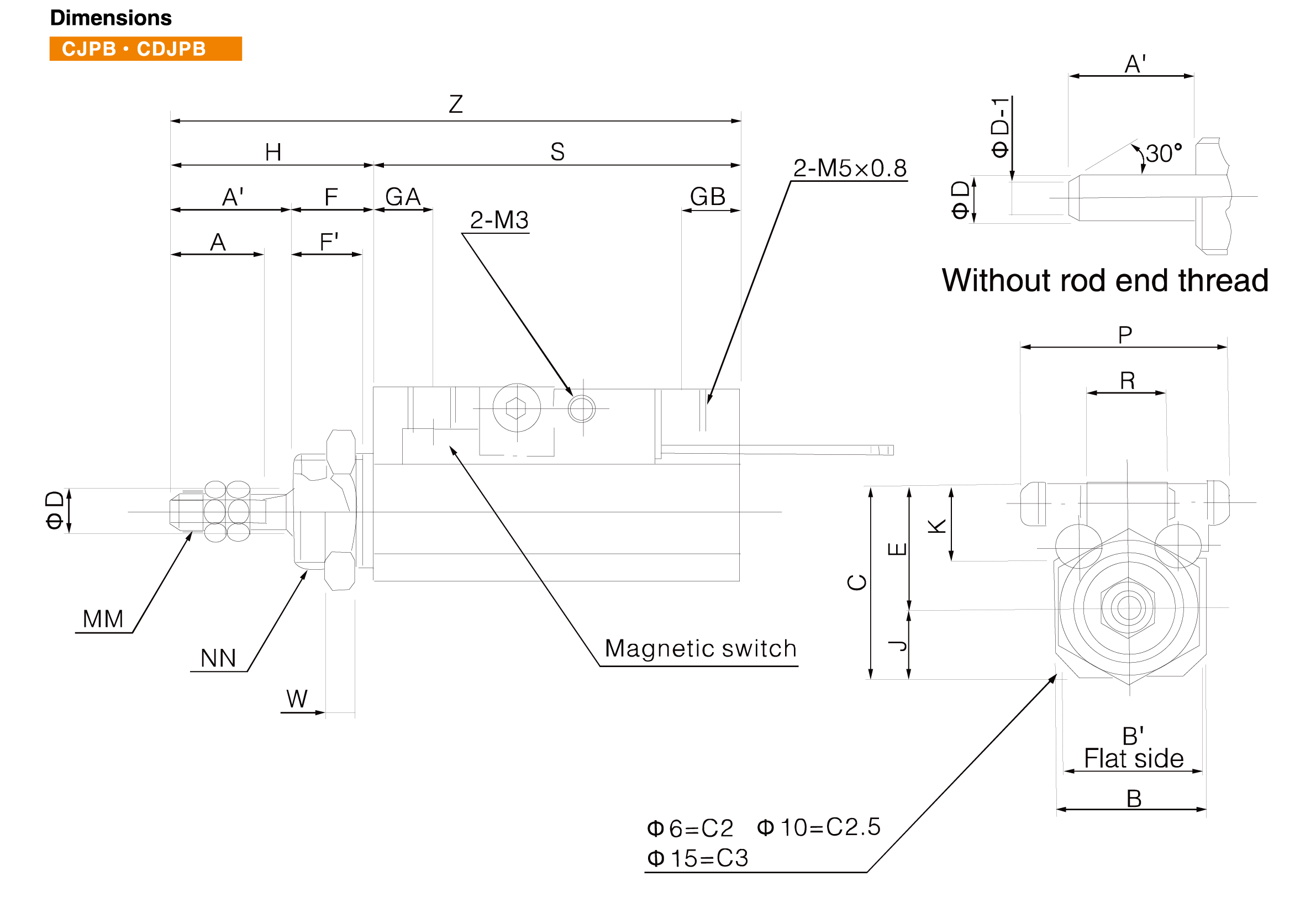 CJP Series Pin Cylinder(Double Acting) CJP Series Pin Cylinder(Double Acting)