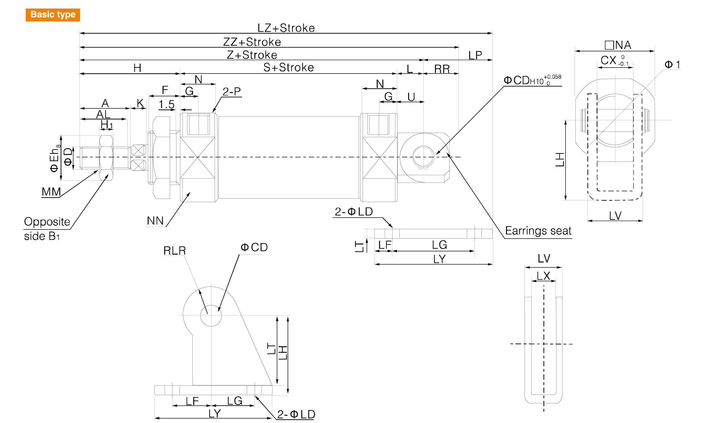 CM2 Series Stainless Steel Mini Cylinder(Double Acting)