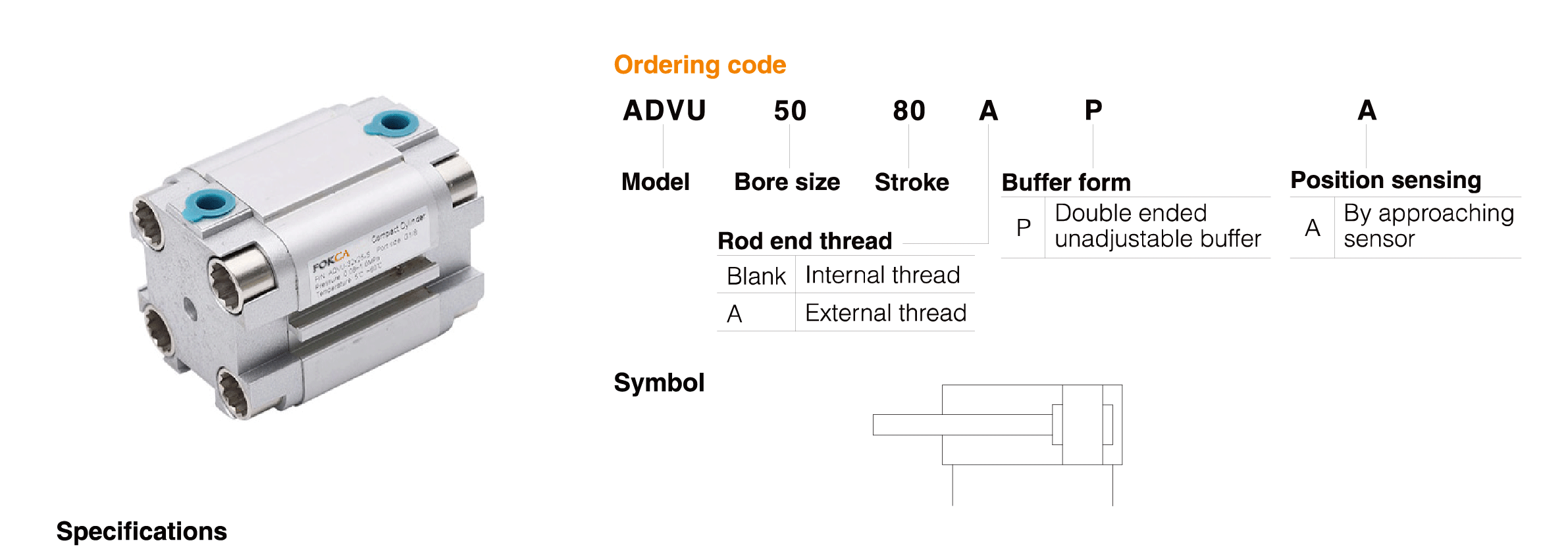 ADVU Series Compact Cylinder ADVU Series Compact Cylinder
