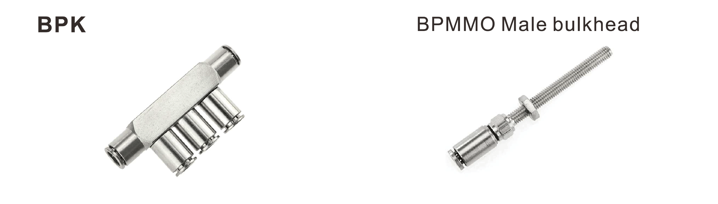 BPX, BP2H, BPEL and BPK Series Full Brass Nickel Plated Push-in Fittings