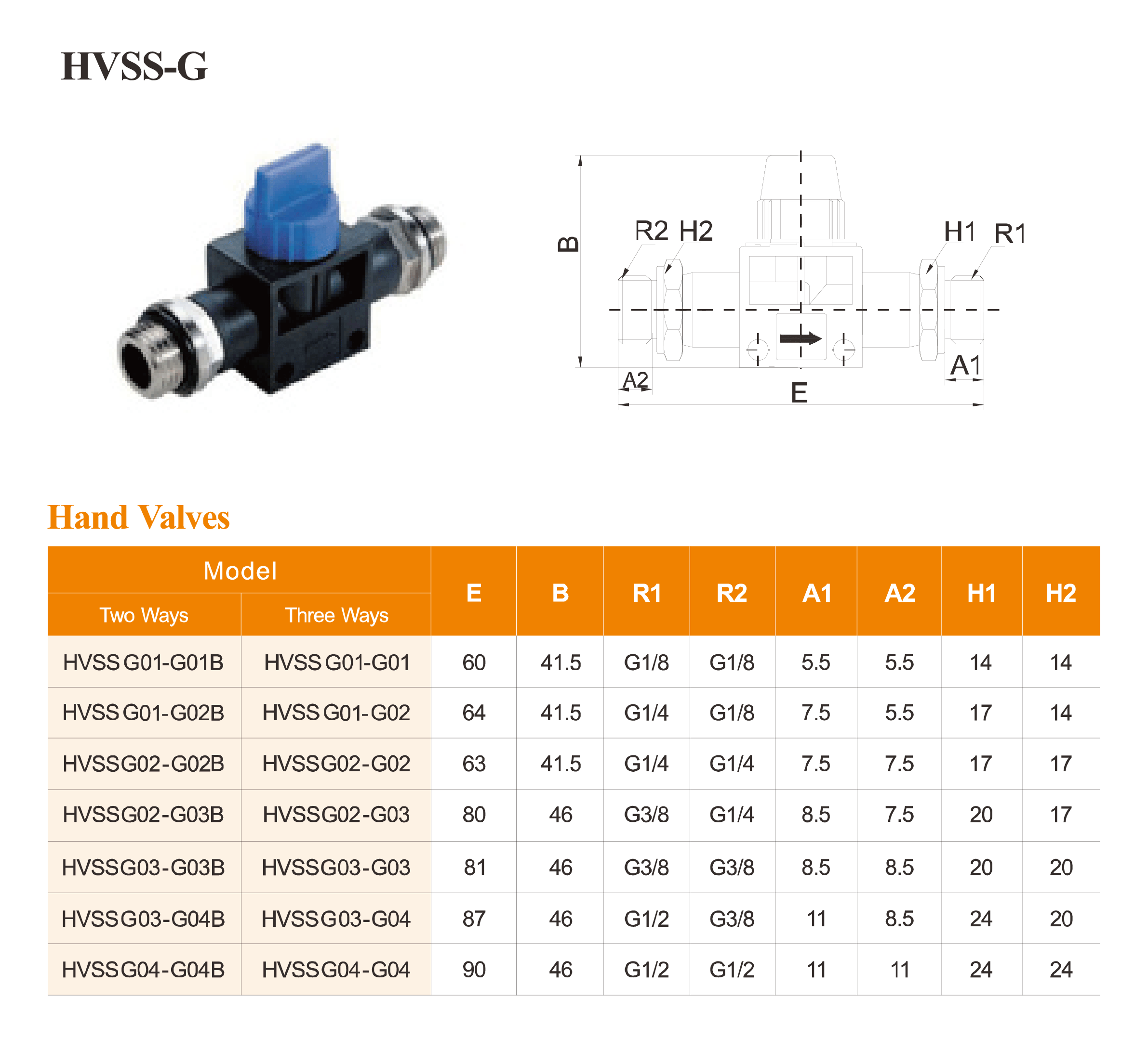 HVSS-G Series Hand Valves HVSS-G Series Hand Valves