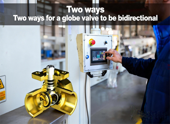 Two ways for a globe valve to be bidirectional
