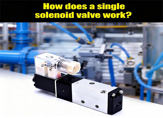 How does a single solenoid valve work?