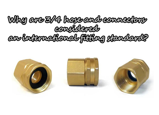 Why are 3/4 hose and connectors considered an international fitting standard?