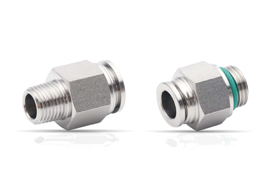 SPC & SPC-G Male Straight Stainless Steel Push-in Fittings